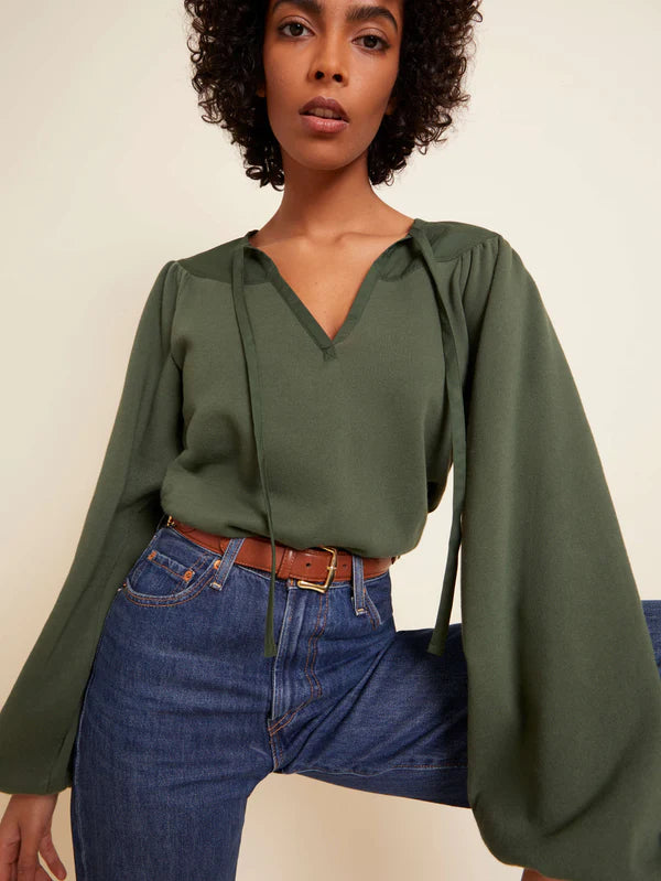 Olla Poplin Bibbed Sweatshirt