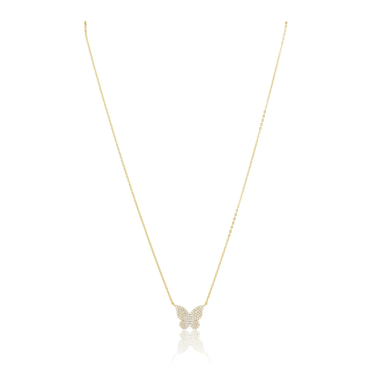 Elise Pave Butterfly Necklace