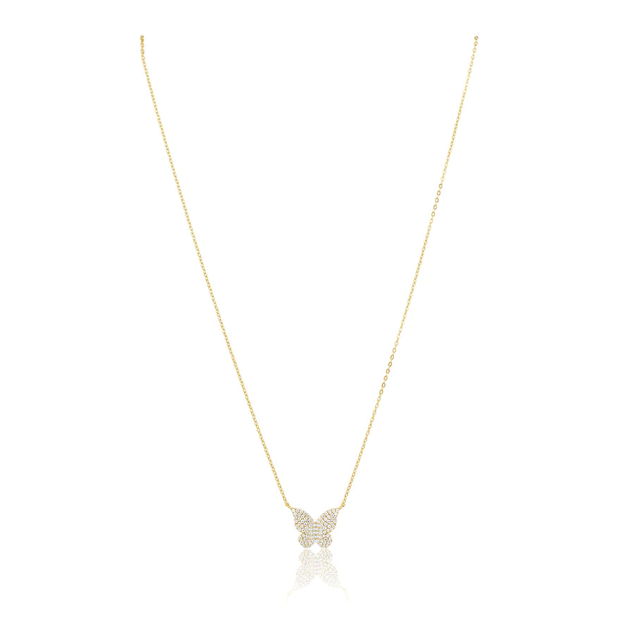 Elsie Pave Butterfly Necklace
