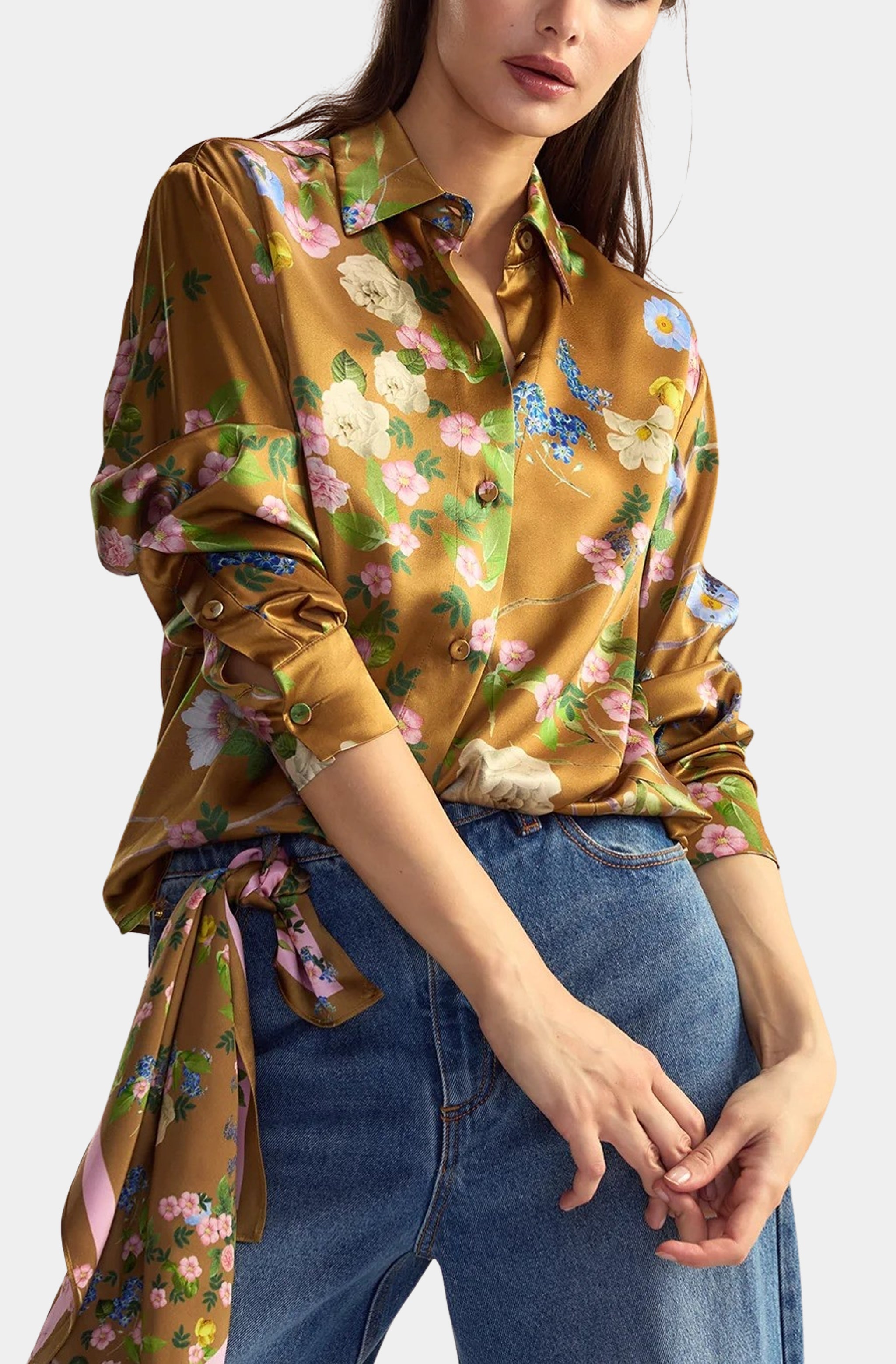 Silk Button Up Shirt