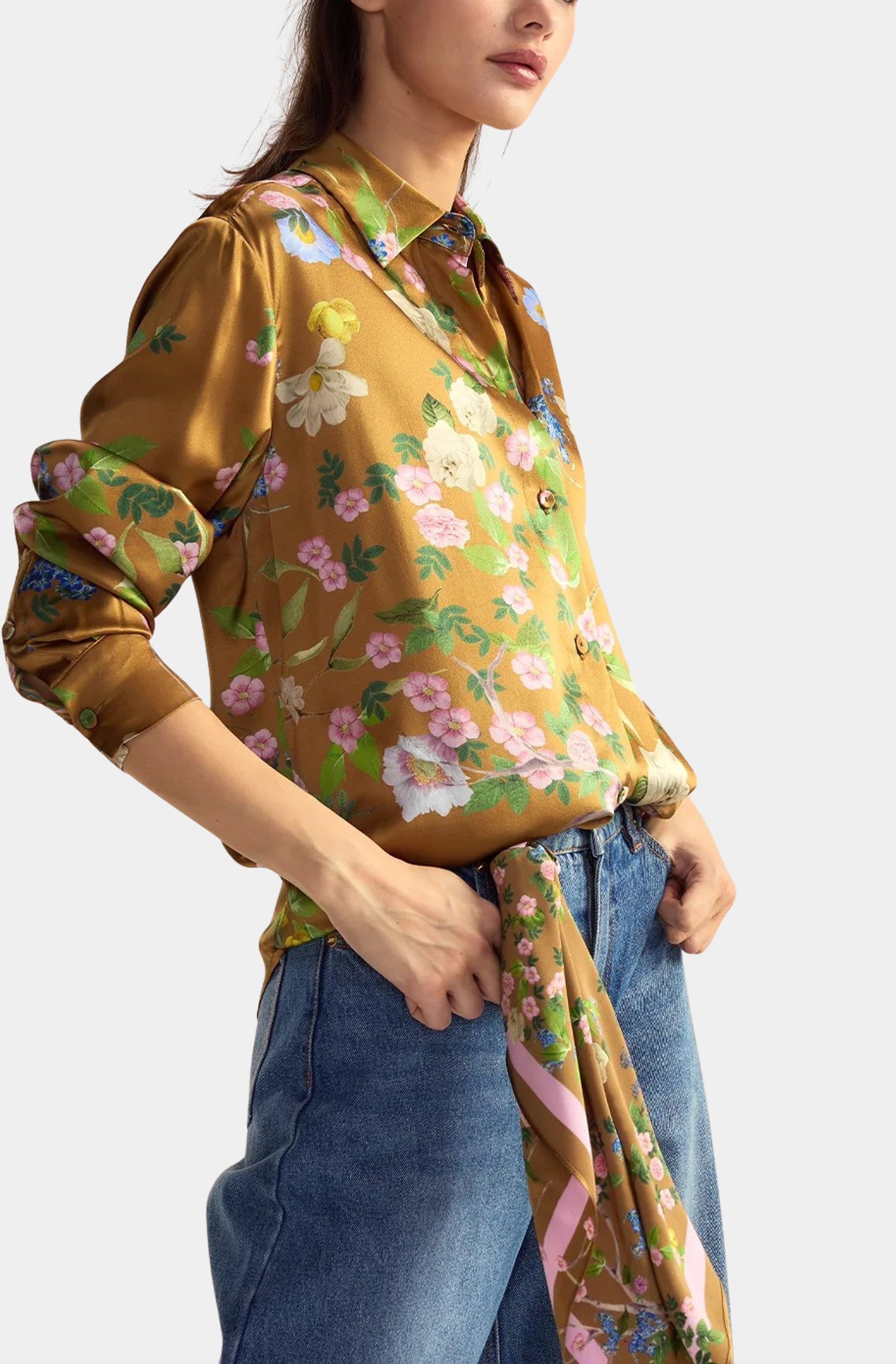 Silk Button Up Shirt