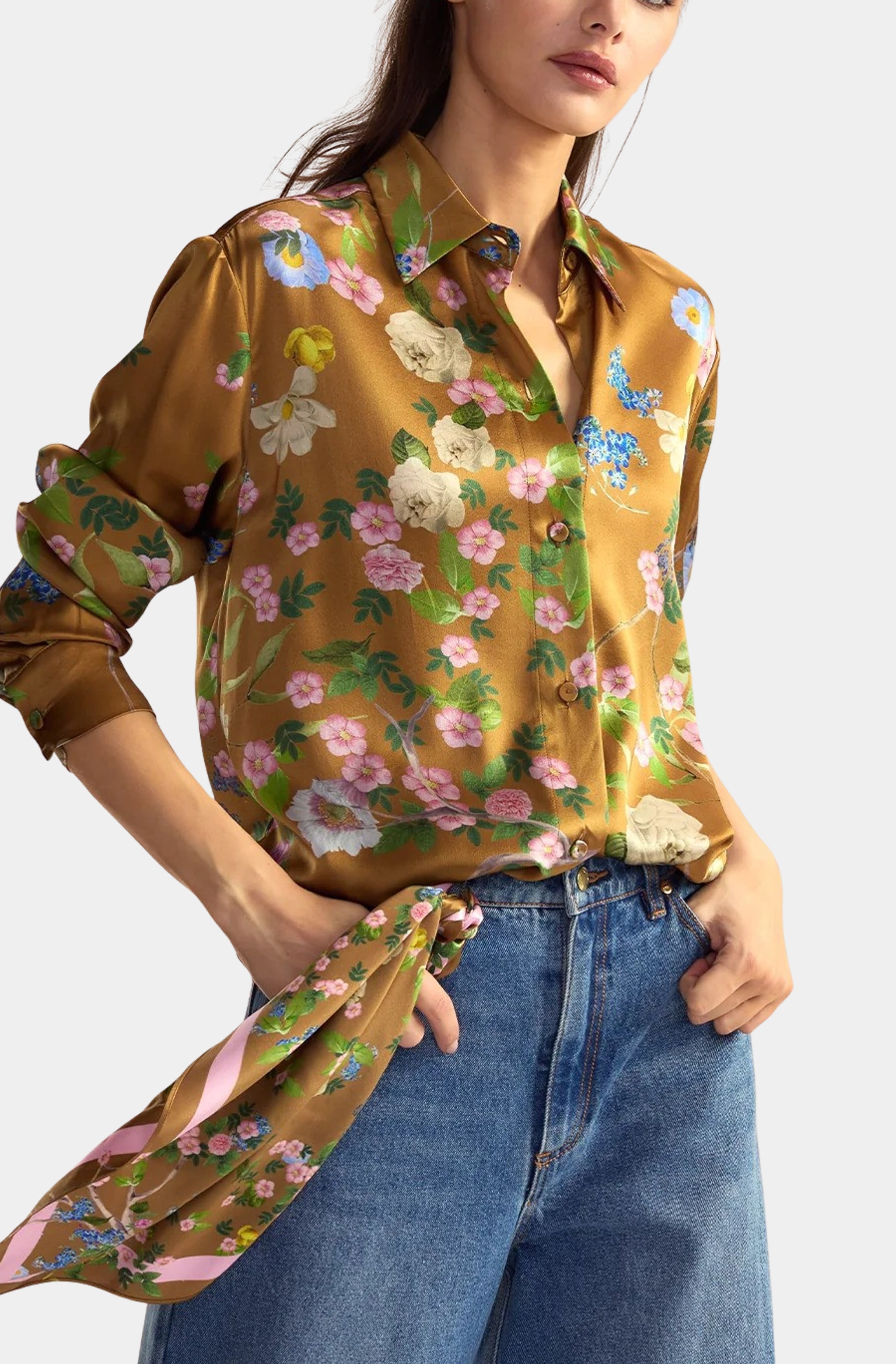 Silk Button Up Shirt