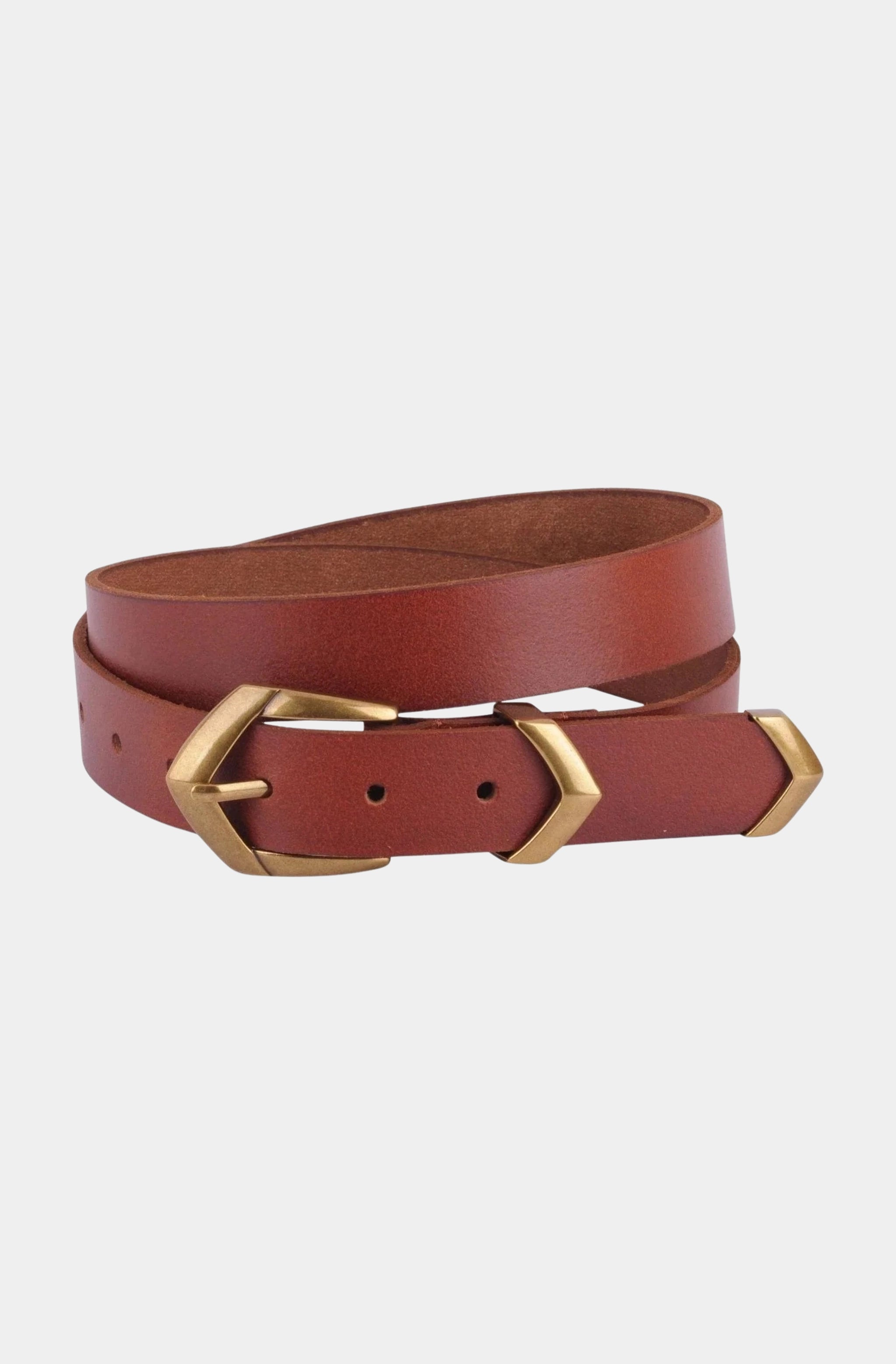 Boho Triangular Buckle Leather Belt Set