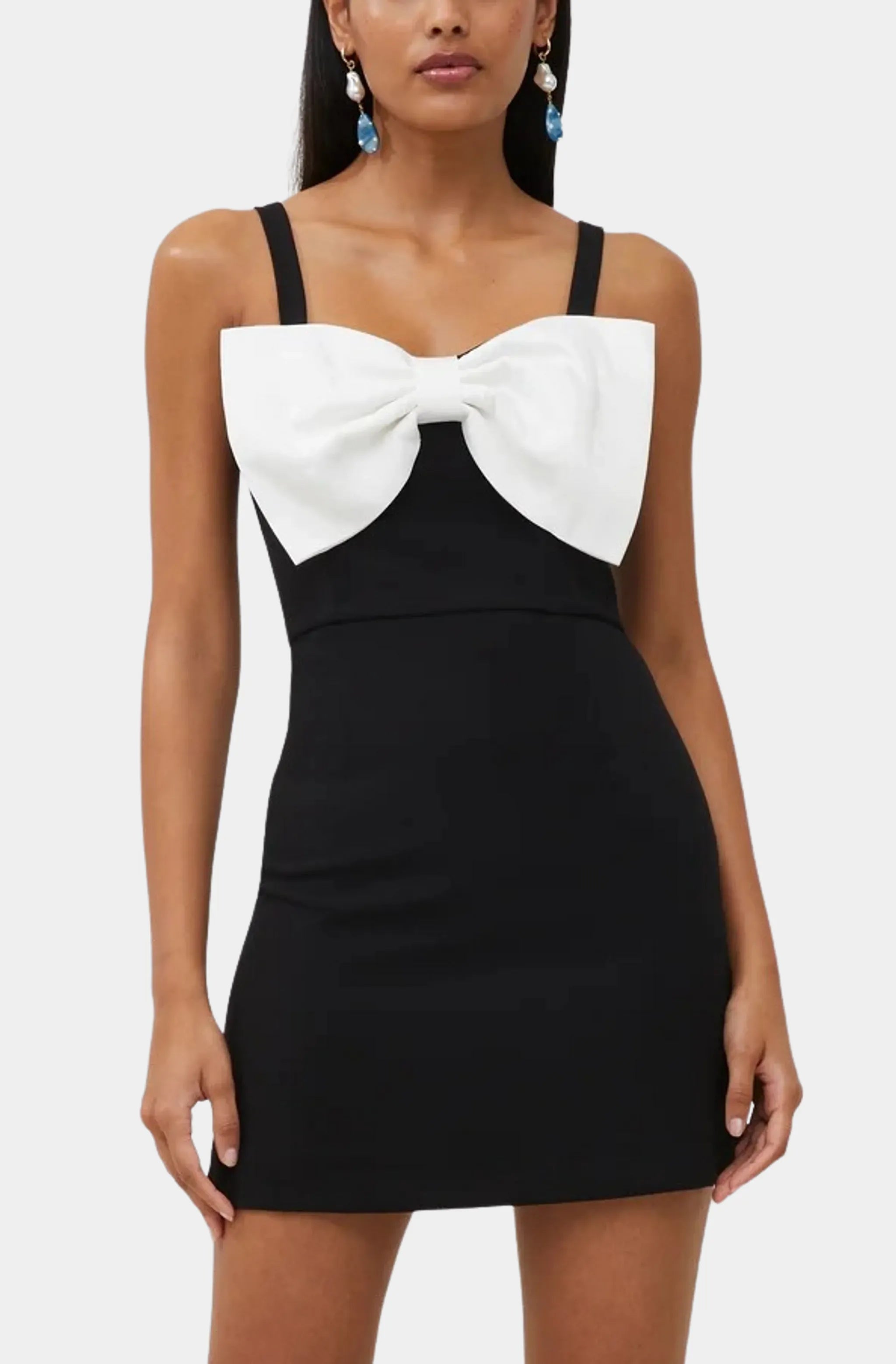 Whisper Bow Strappy Mini Dress