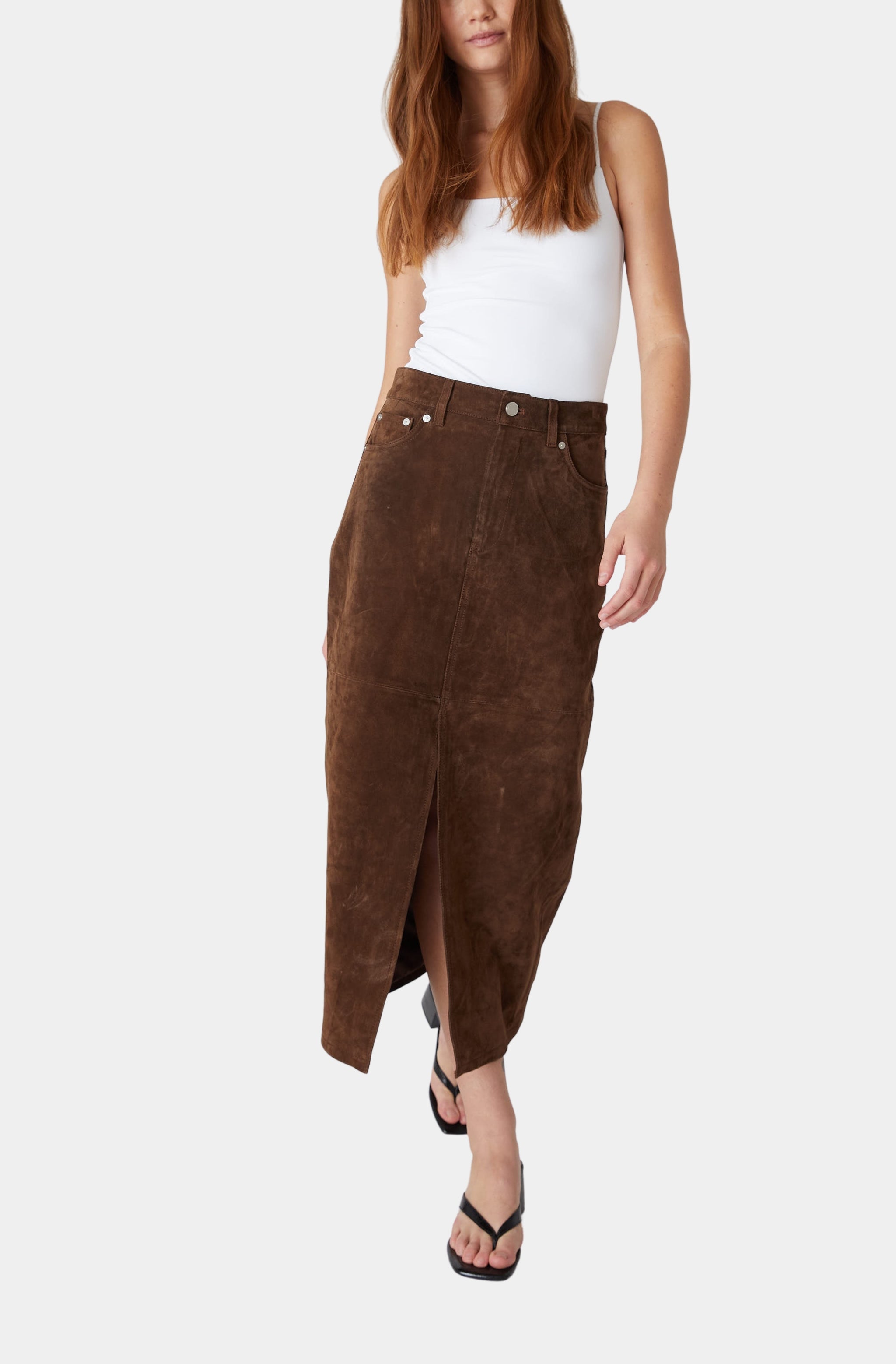 Black Coffee Midi Skirt
