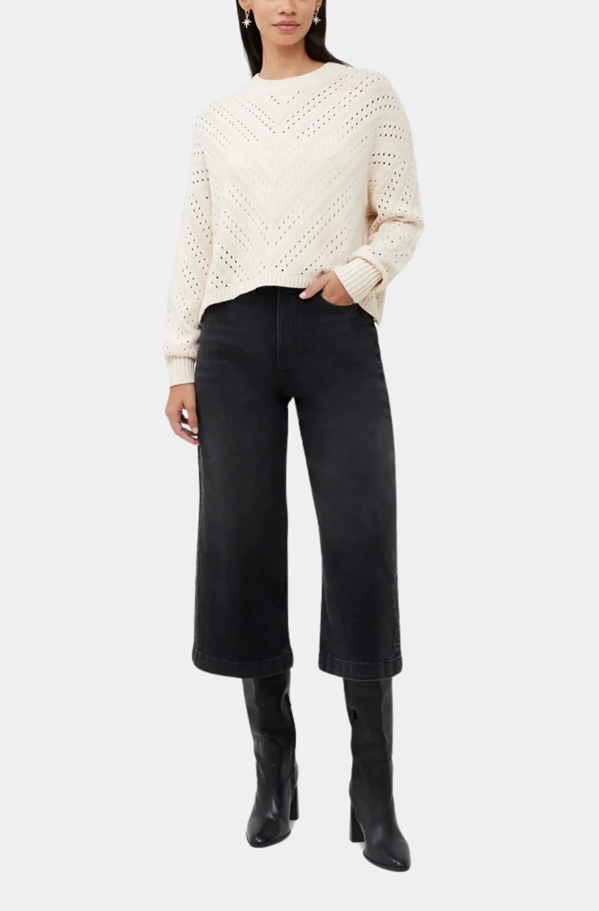Mozart Crew Neck Chevron Sweater