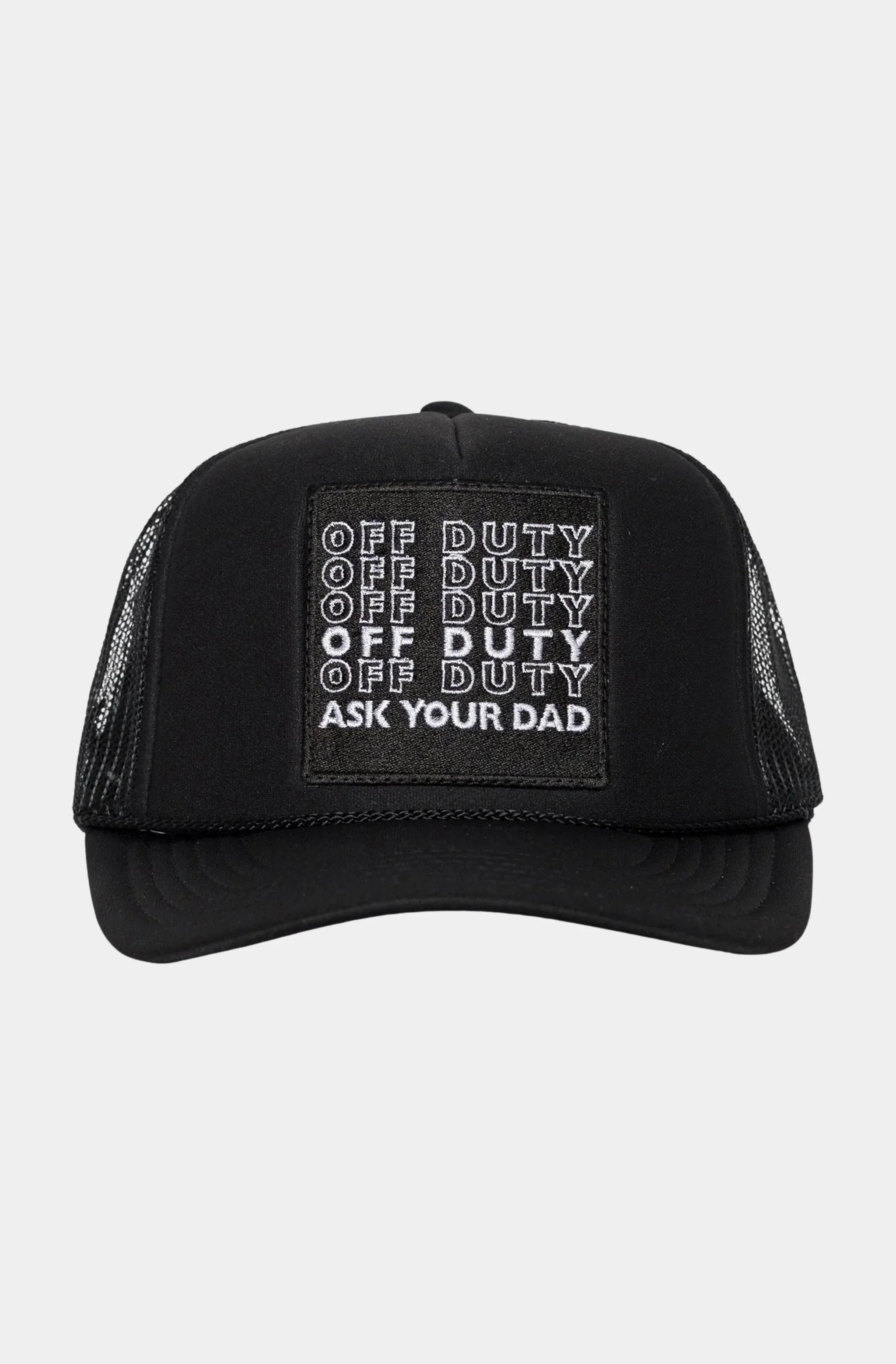 Off Duty Ask Your Dad Trucker Hat