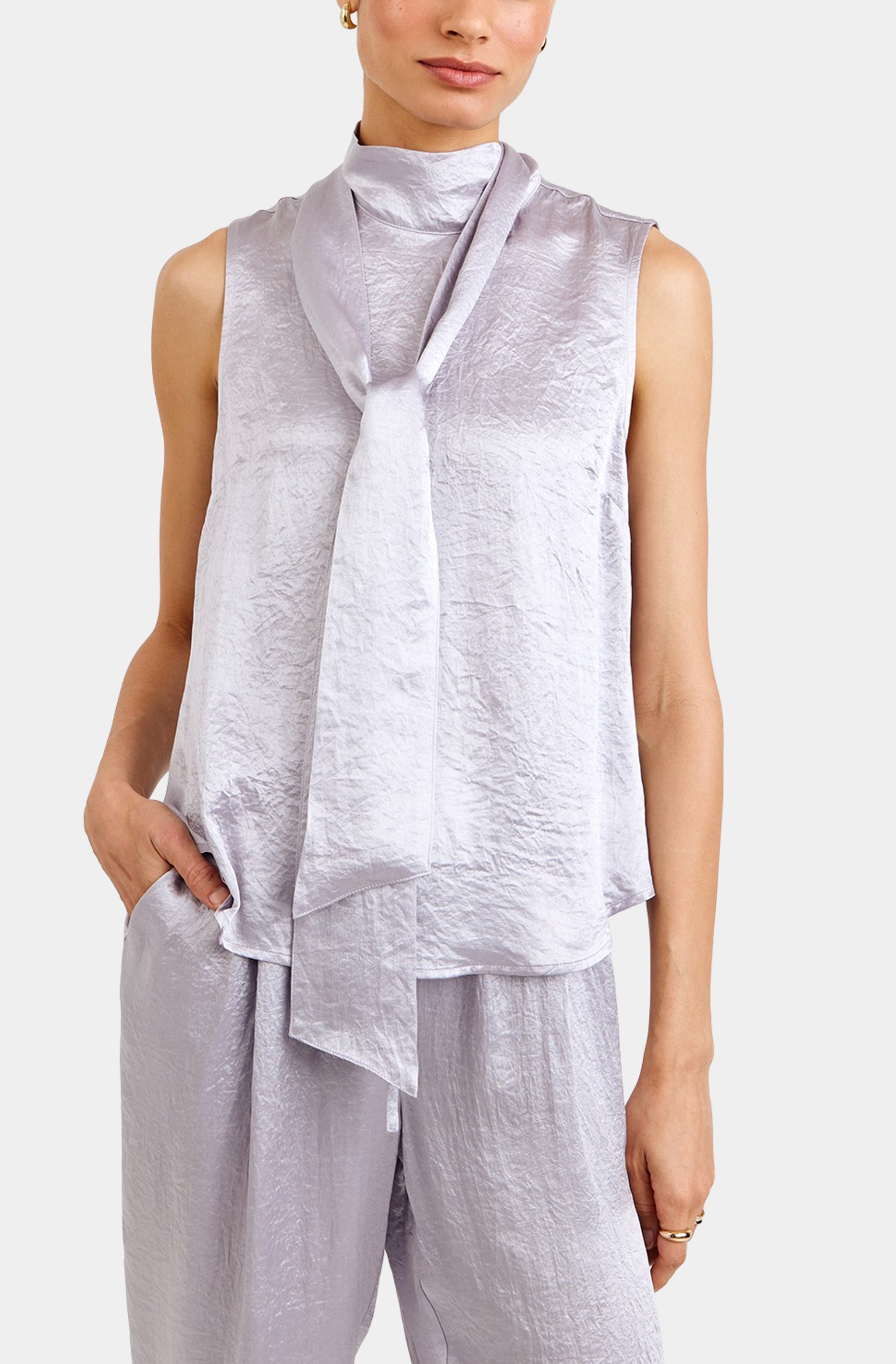 Scarf Neck Blouse
