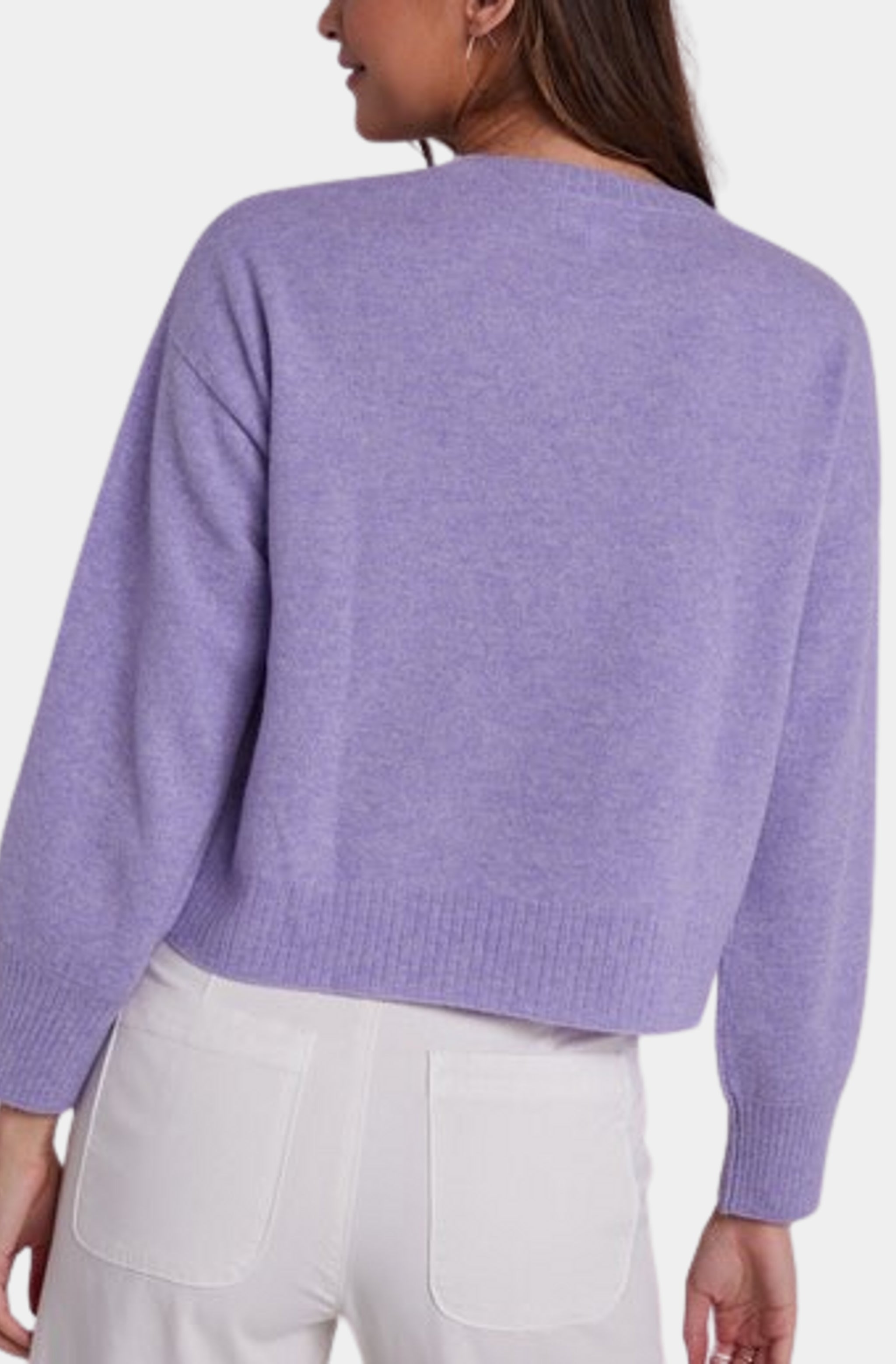 Bella Dahl Crew Neck Rib Pullover, Lilac Purple – Sabi Boutique