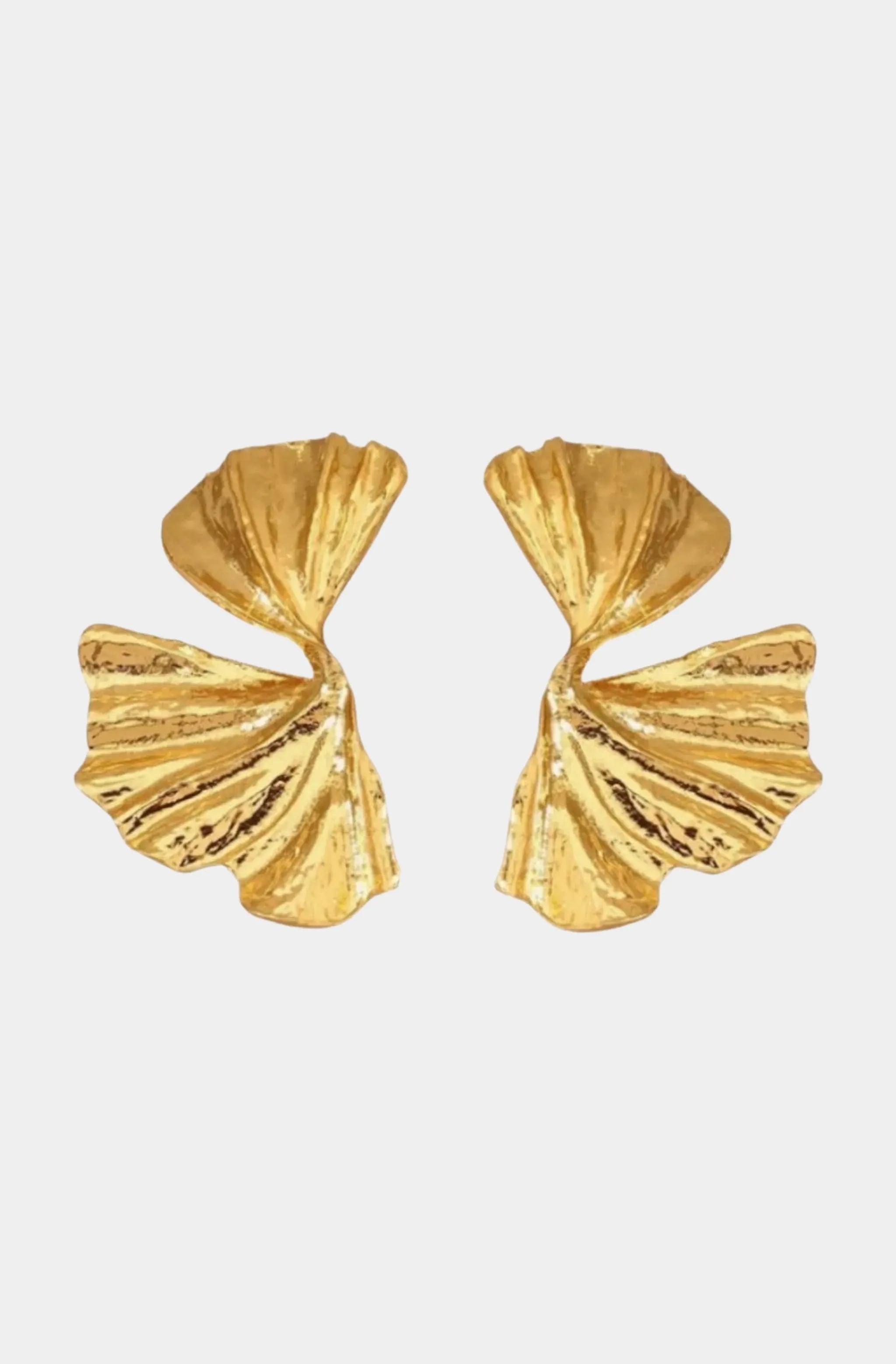 Golden Fan Earrings