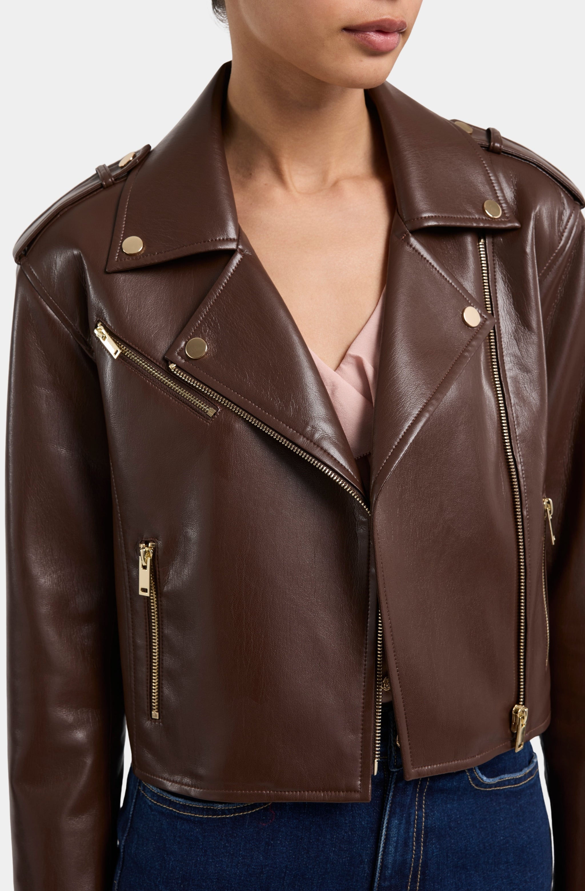 Cosita Vegan Leather Moto Jacket