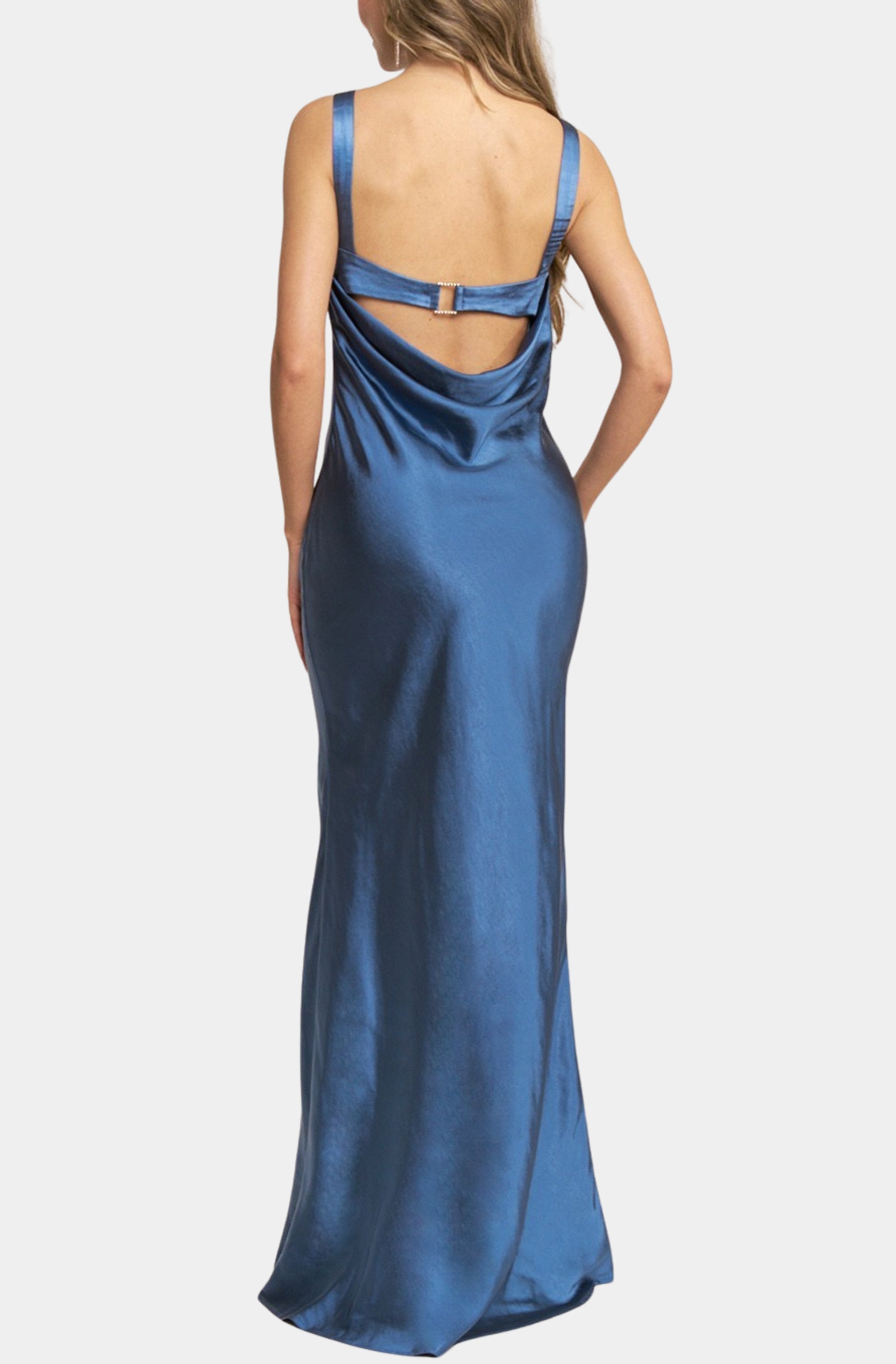 smokey blue dress Evie Gown – Hemline Austin
