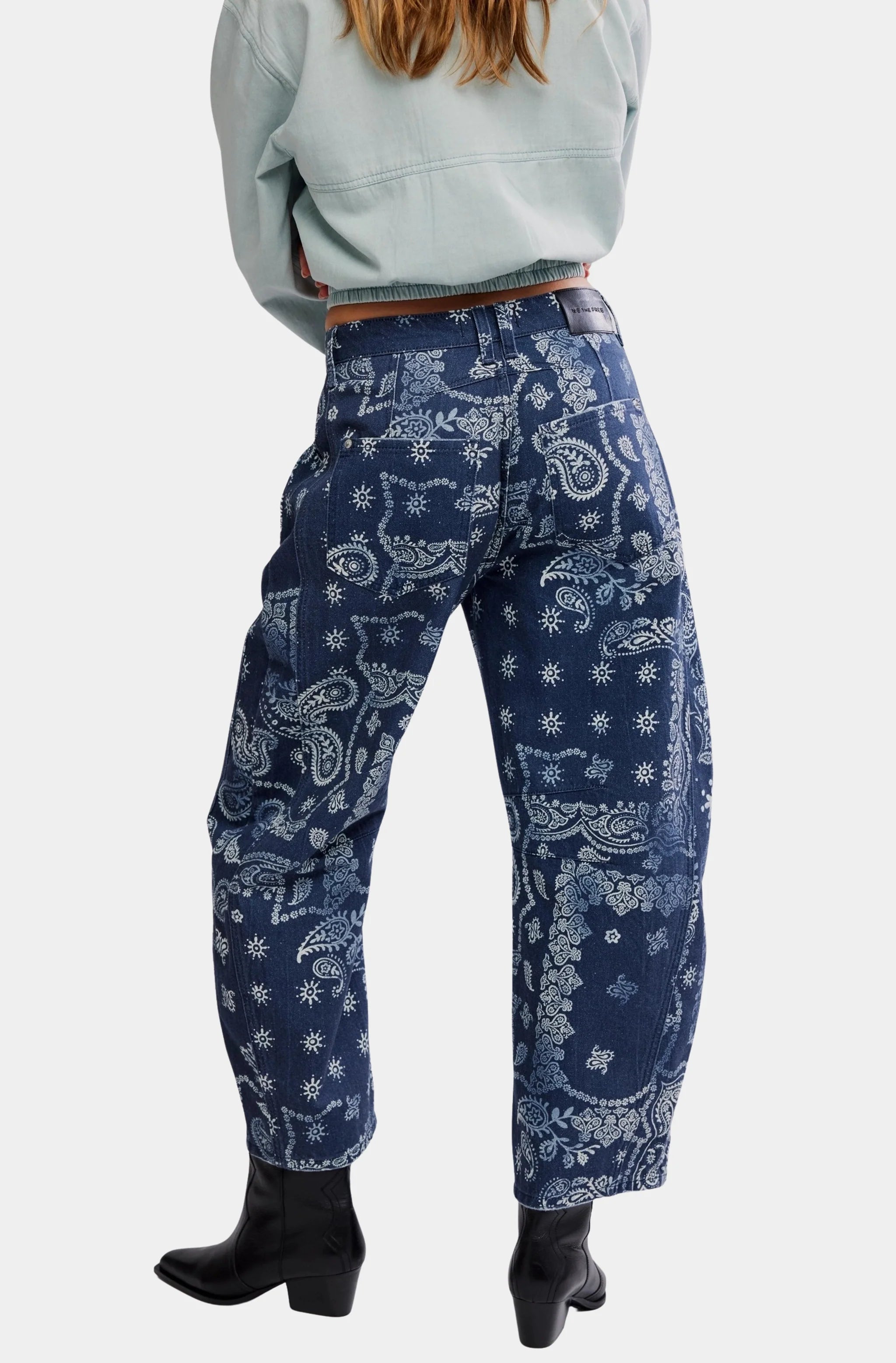 Good Luck Printed Barrel Jean