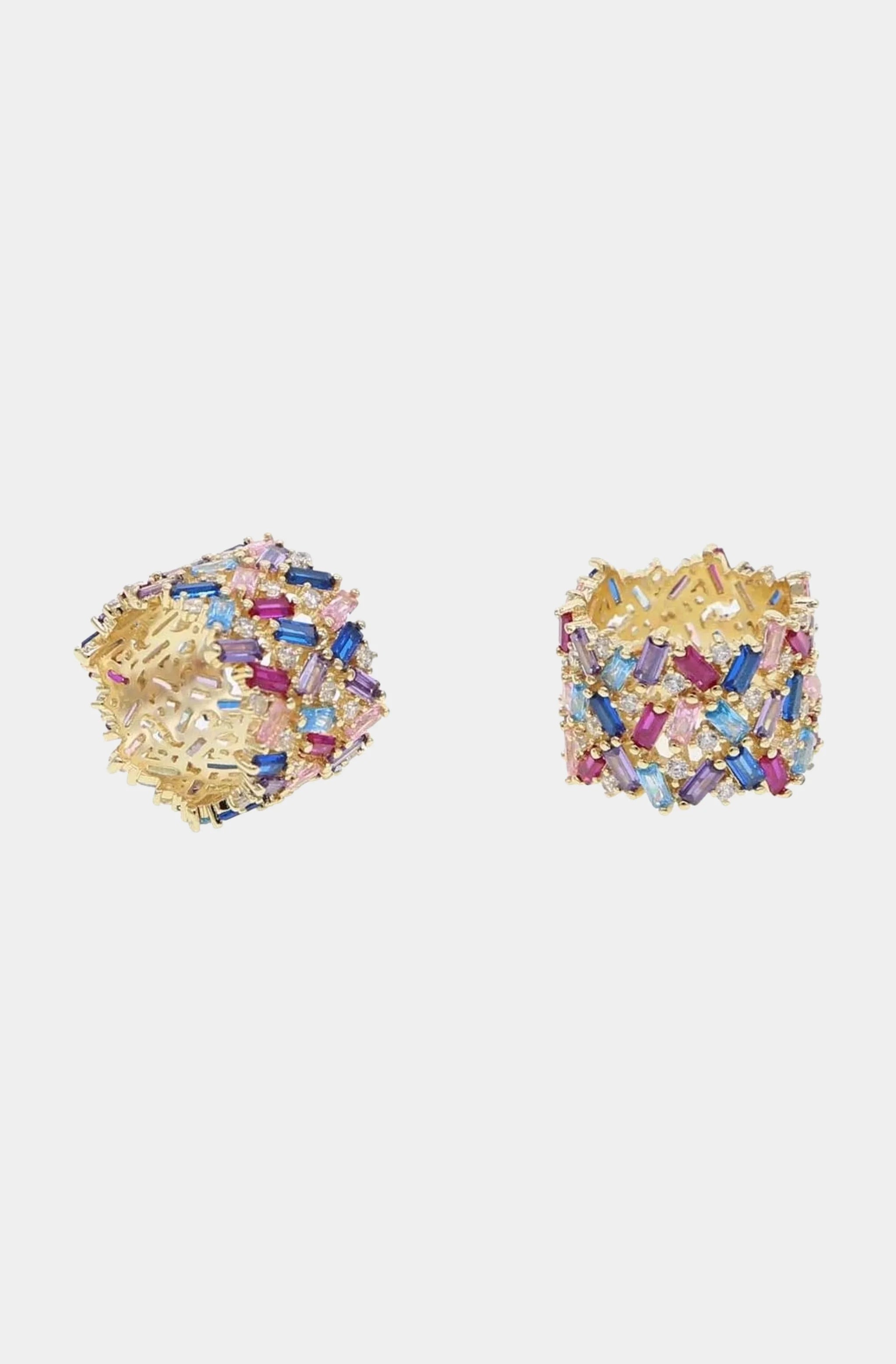 Stacie Rainbow Baguette Ring