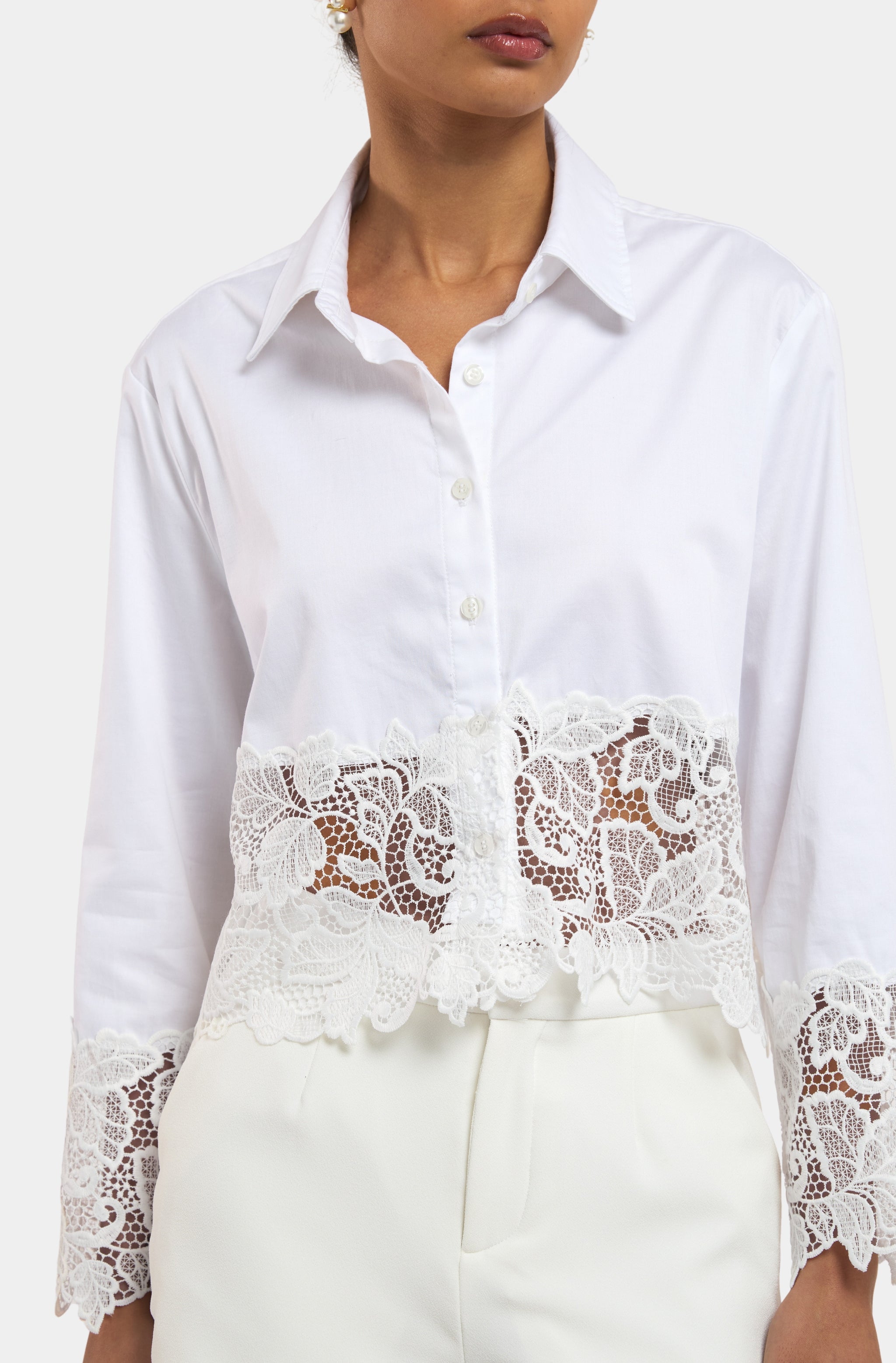 Issa Lace Combo Shirt