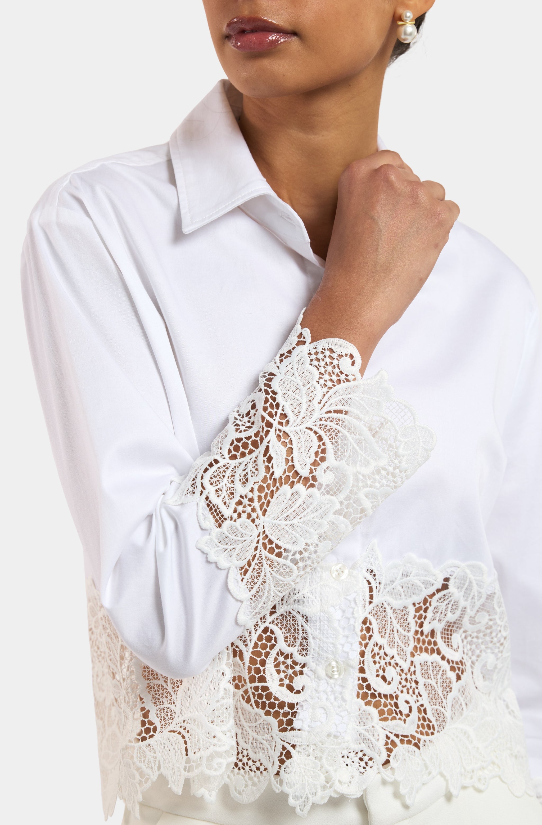 Issa Lace Combo Shirt