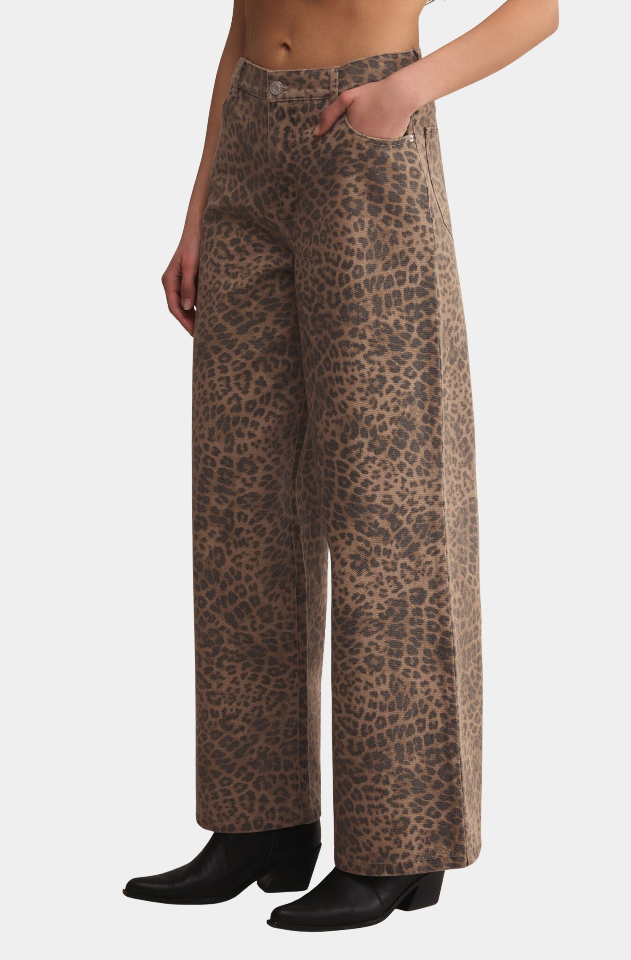Marli Denim Leopard Pant