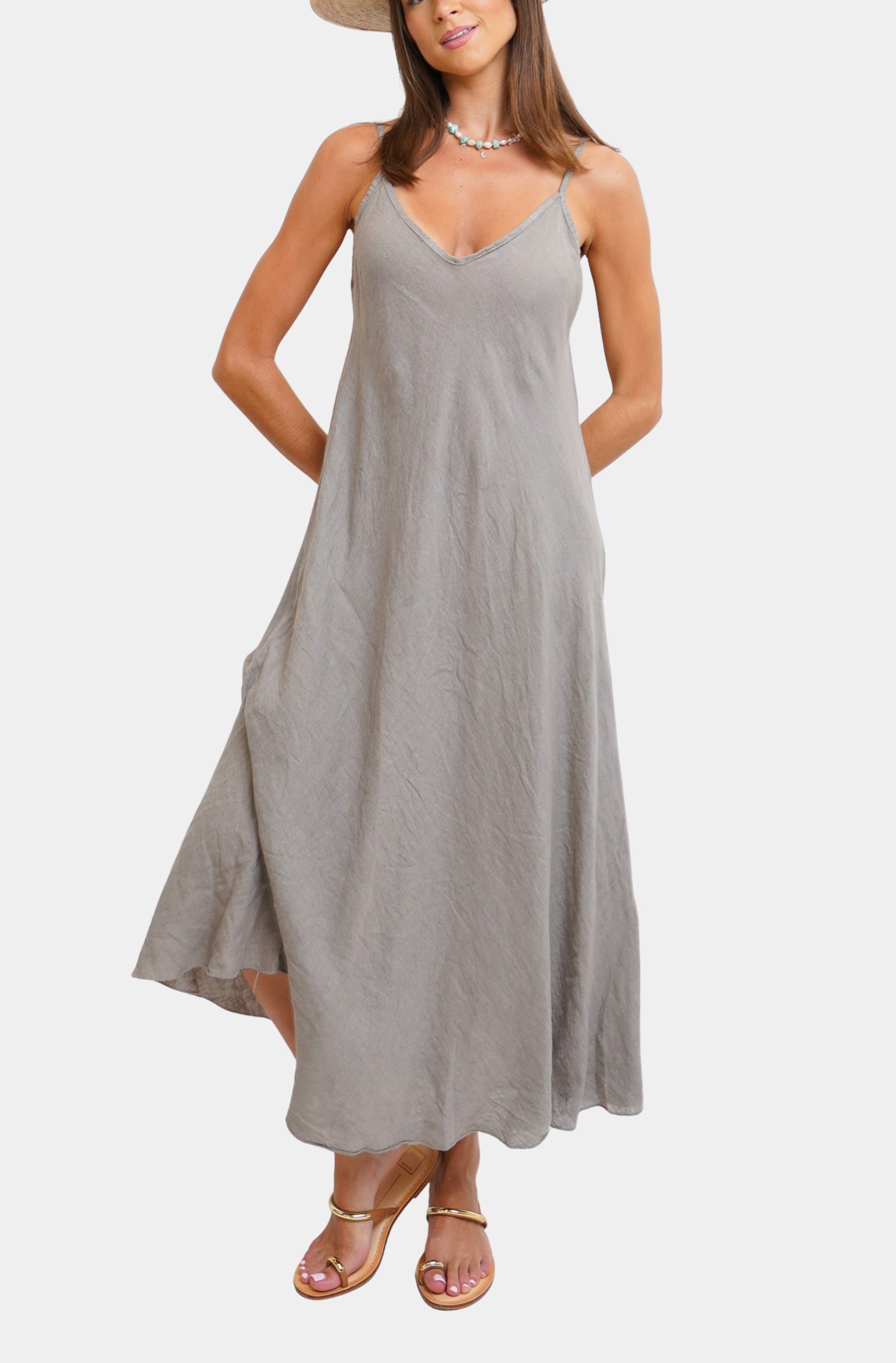 Italian Linen Maxi Dress