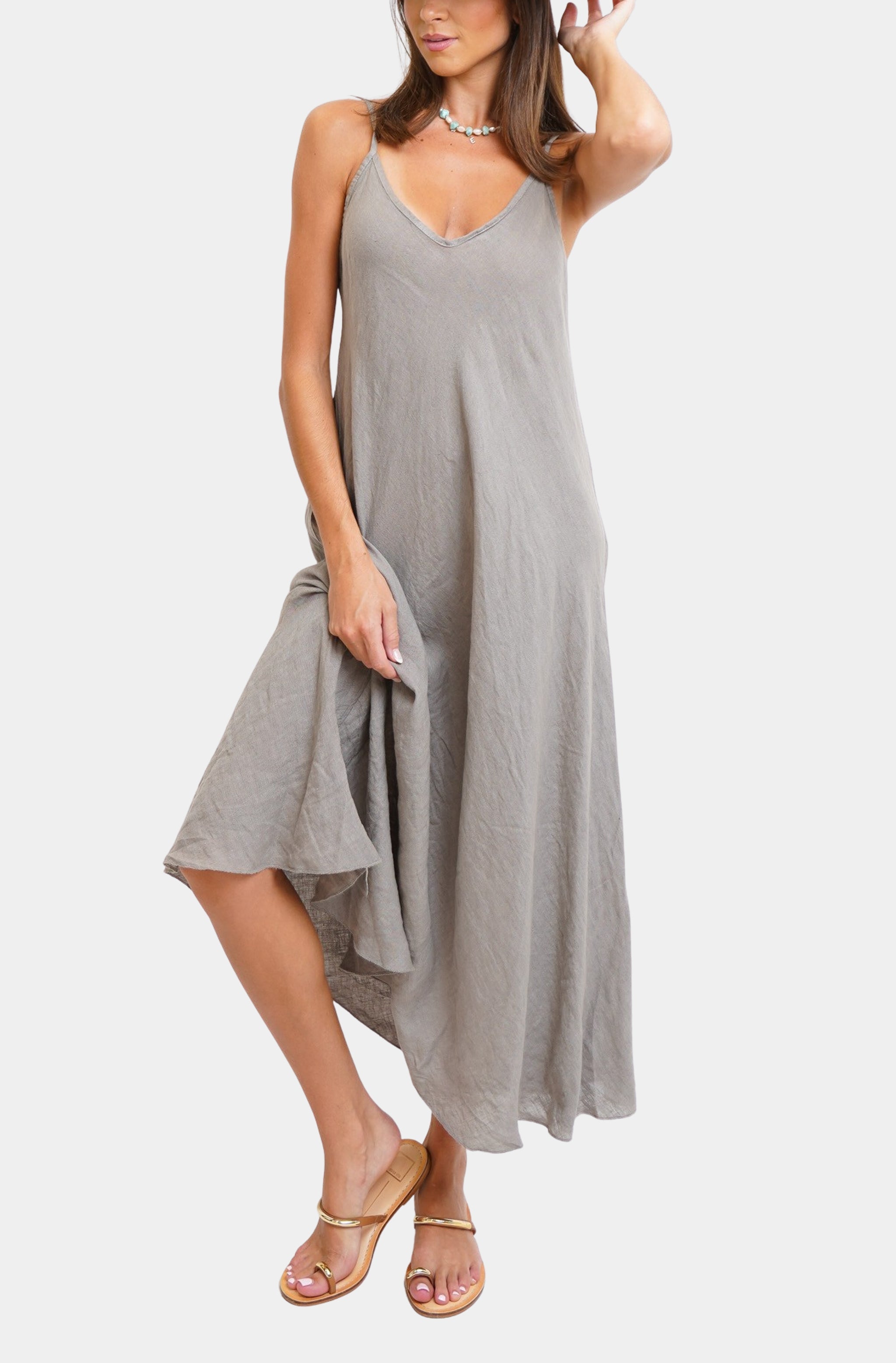 Italian Linen Maxi Dress