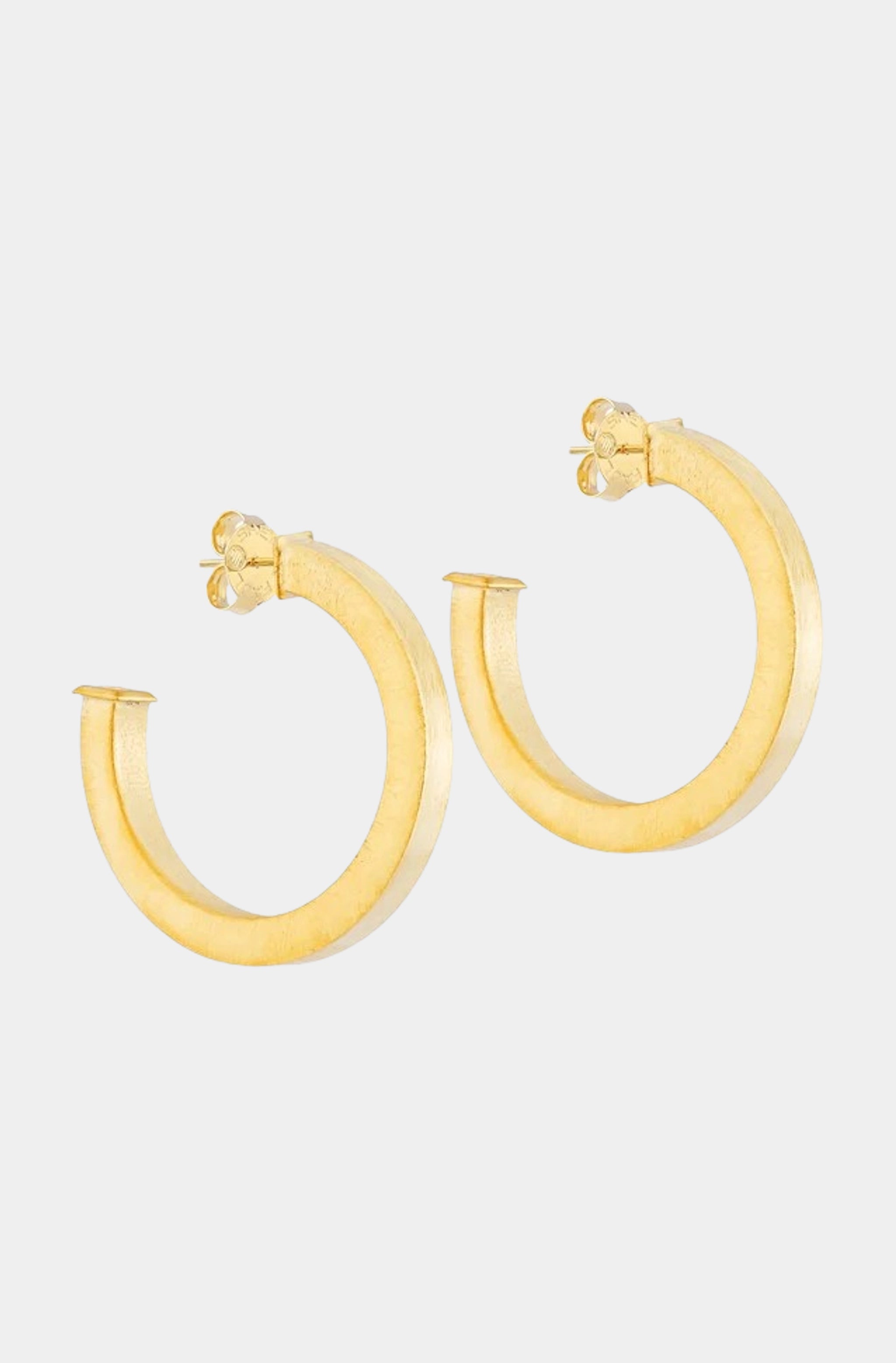 Ilana Hoops- Brushed 18K Gold Plated