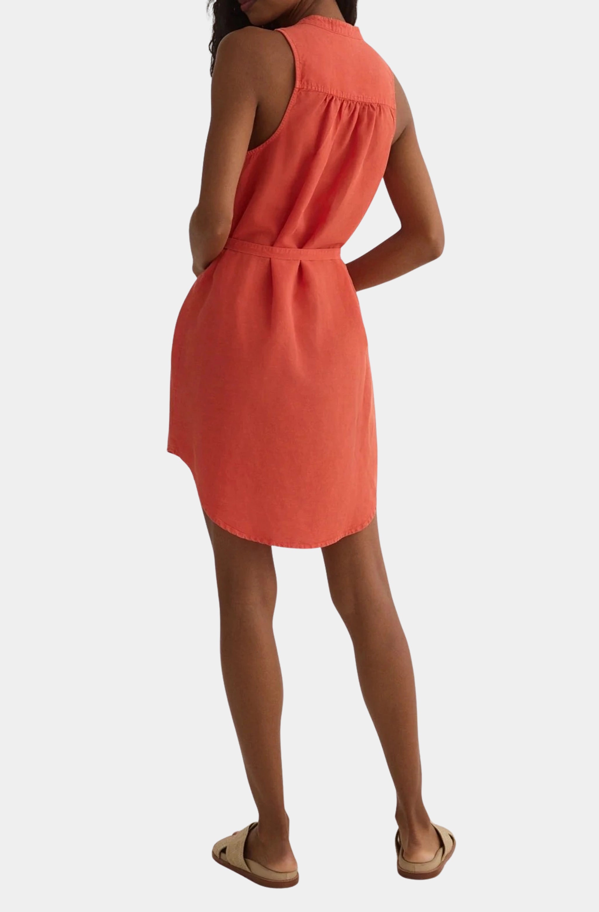 Sleeveless Placket Pullover Dress