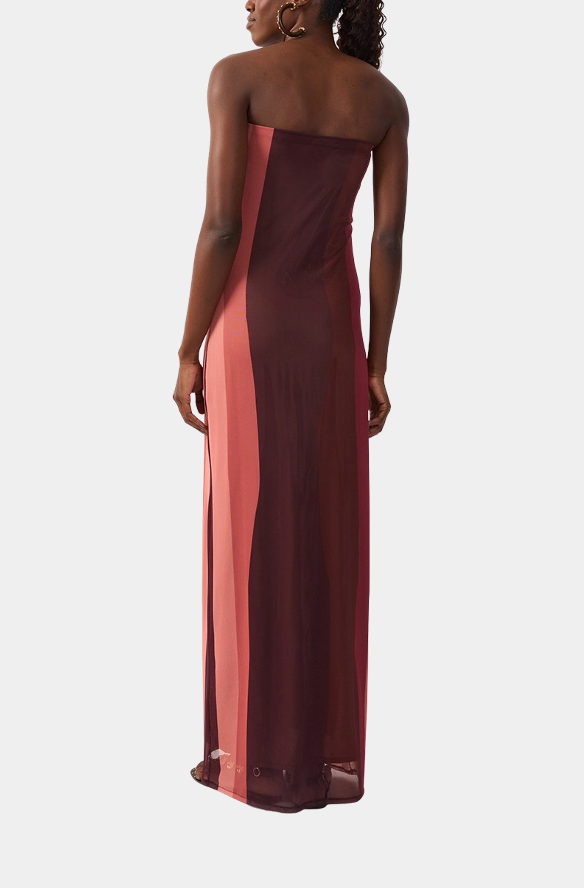 Multicolor Brisa Strapless Tulle Maxi Dress
