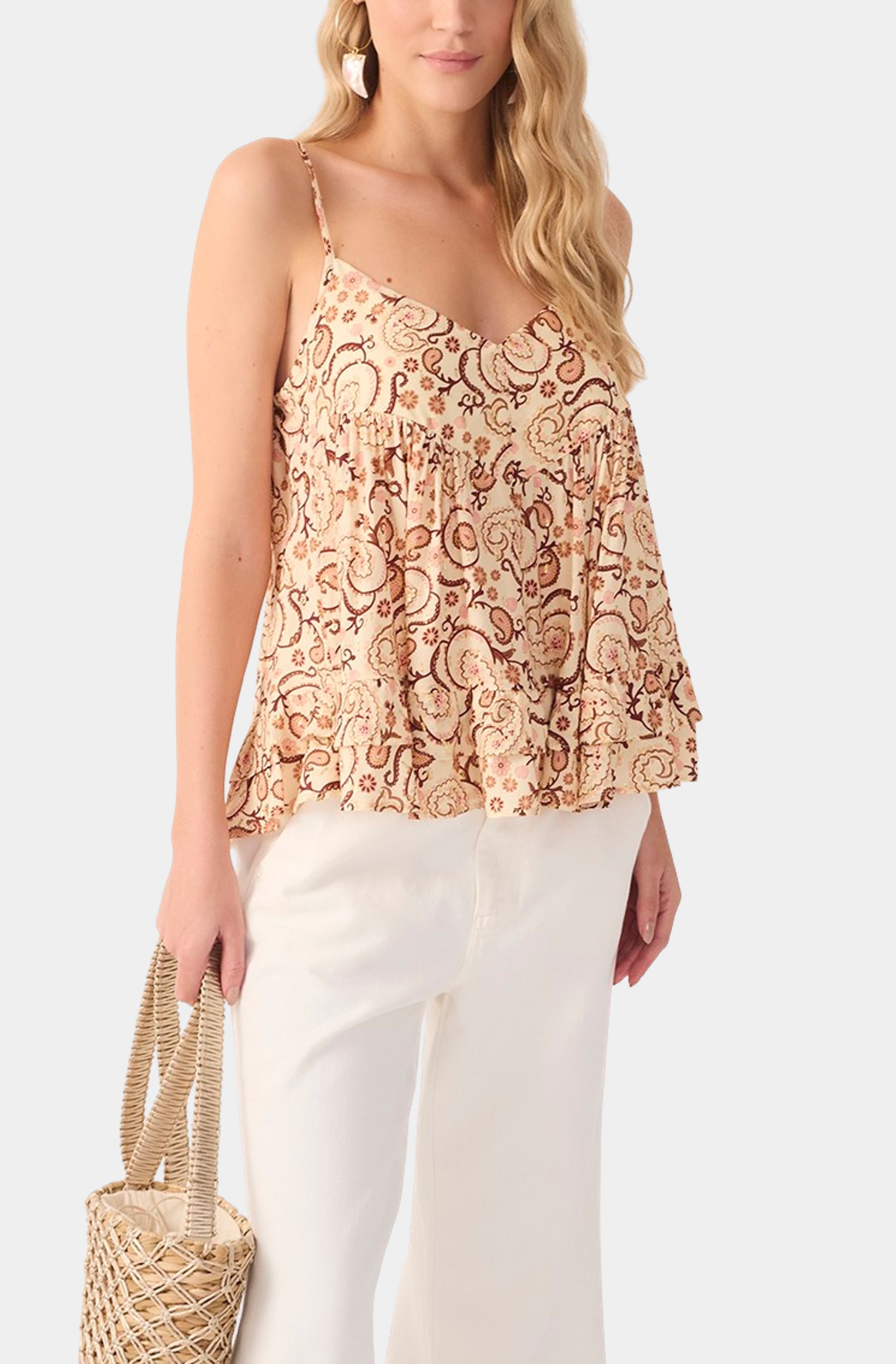 Lurex Ruffle Blouse