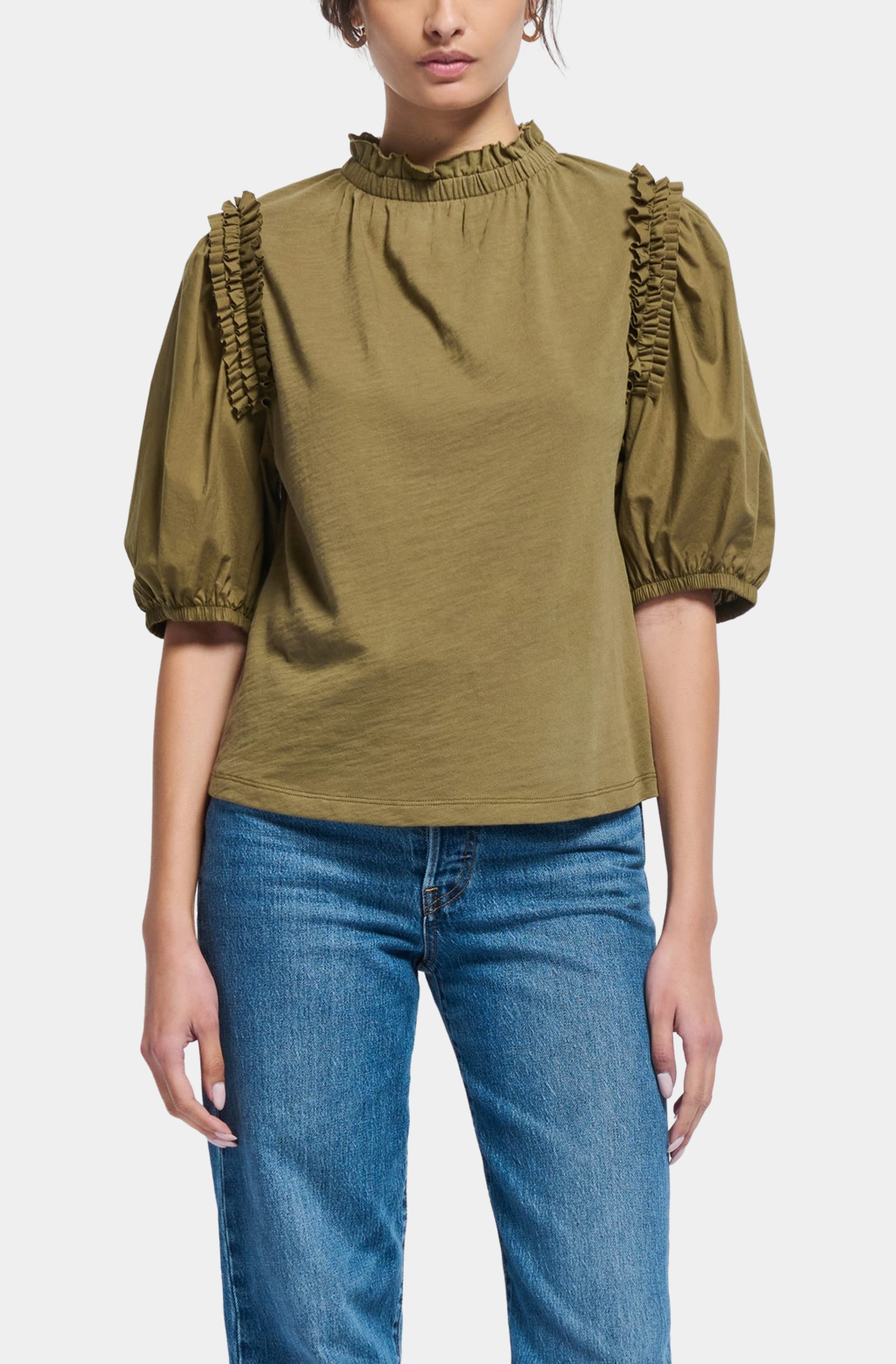 Roya Ruched Neck Top