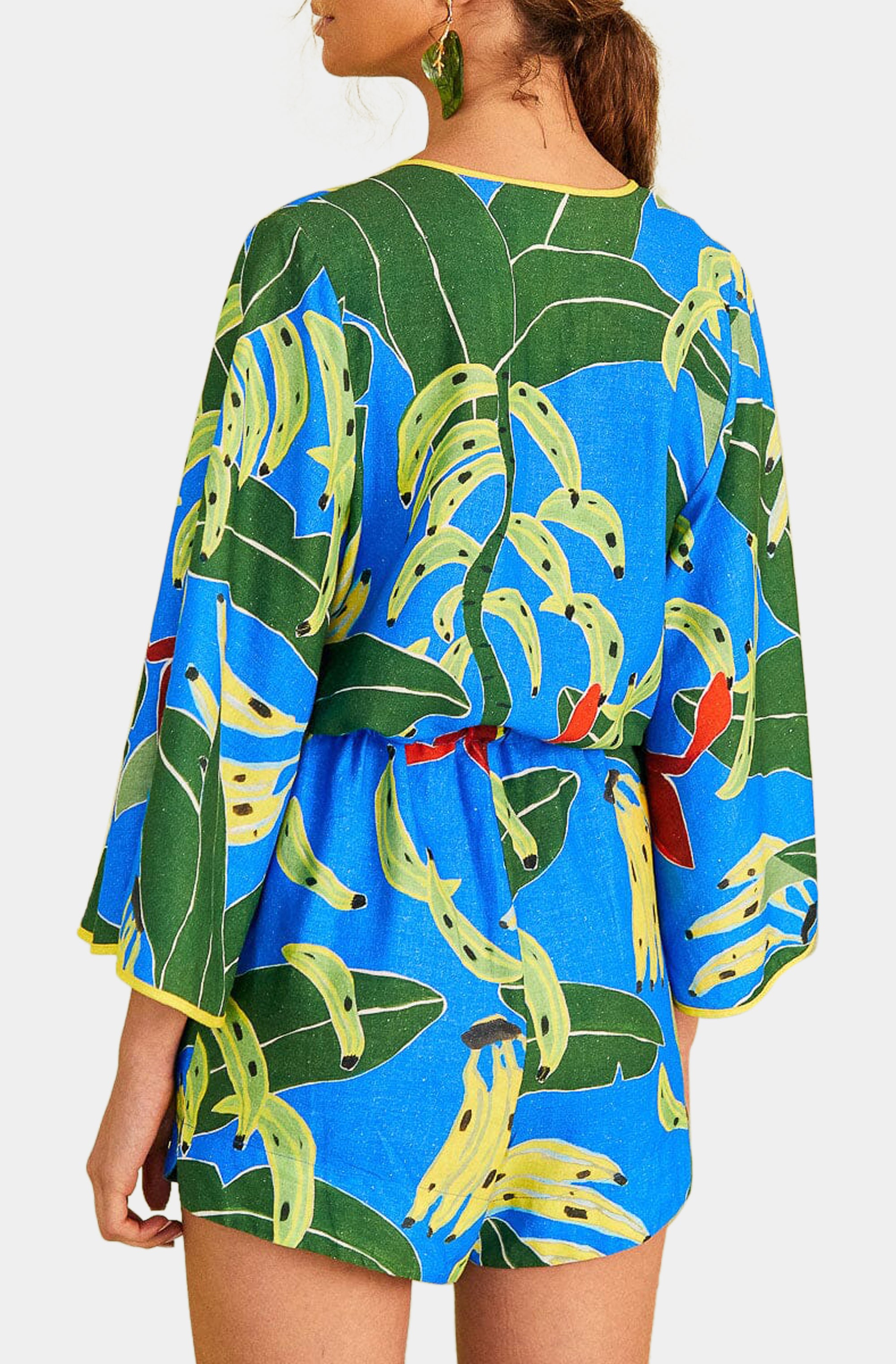 Banana Leaves Blue Romper