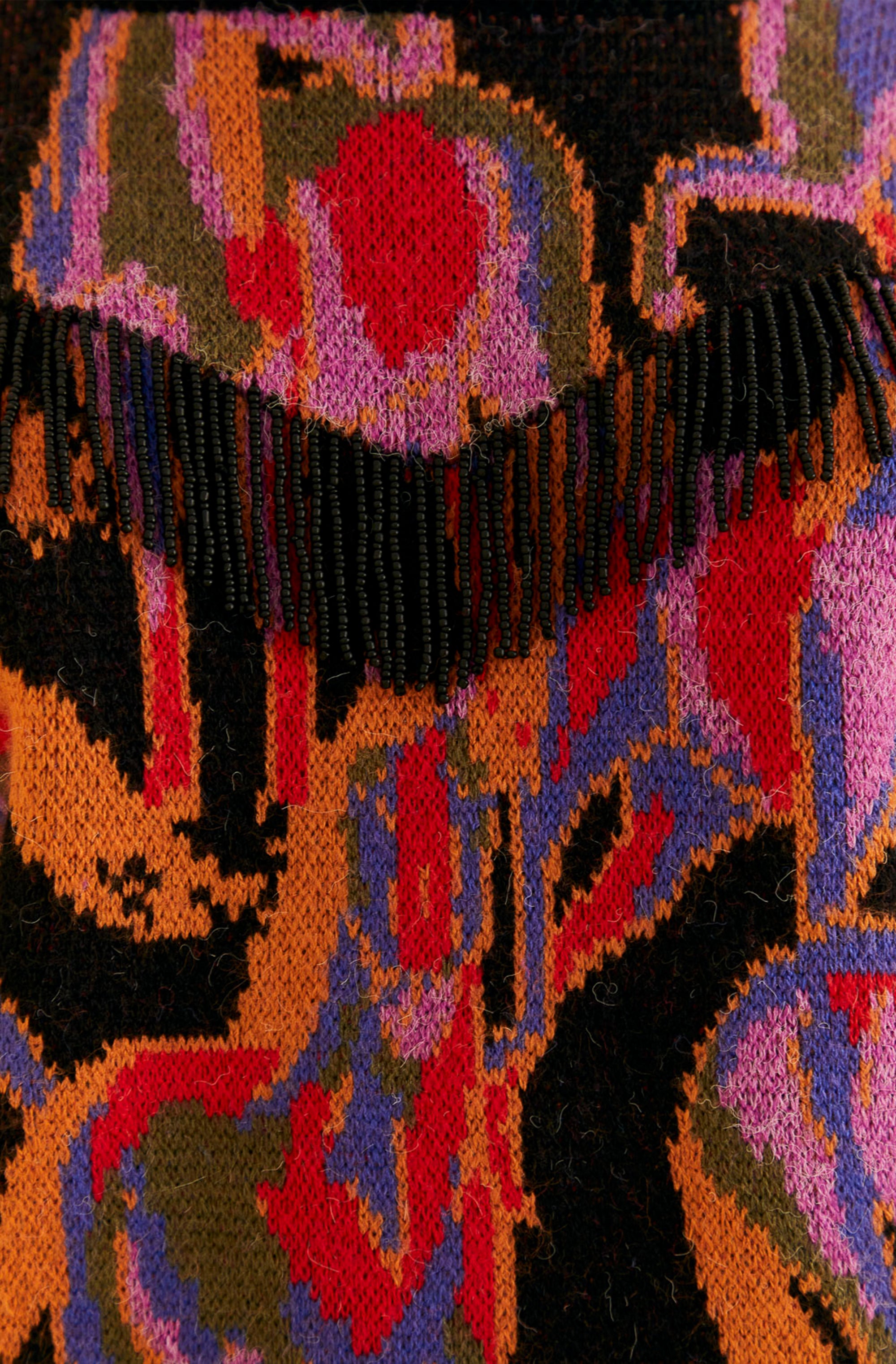 Wild Horses Black Fringe Sweater