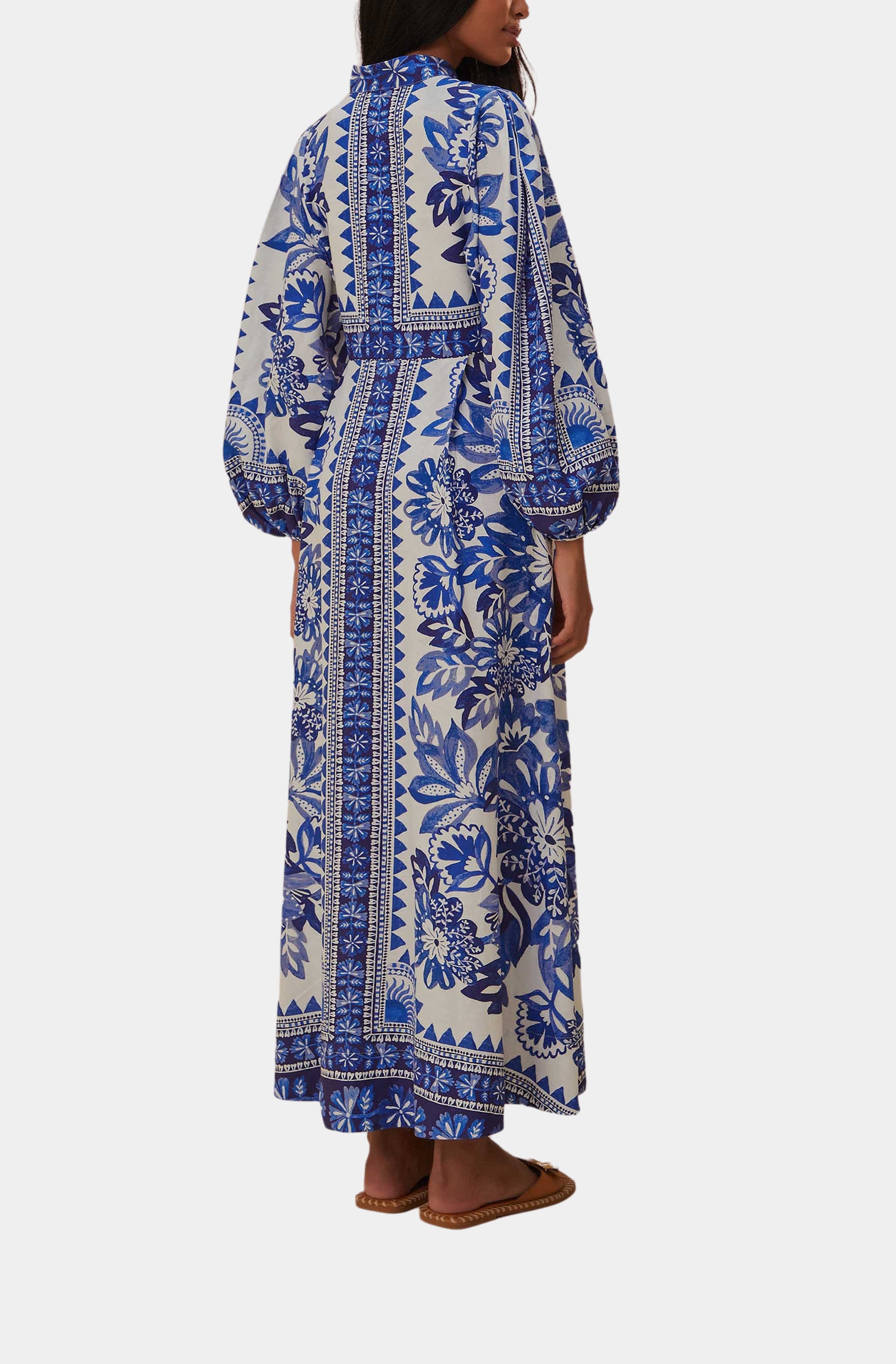 Flora Tapestry Off-White Maxi Dress
