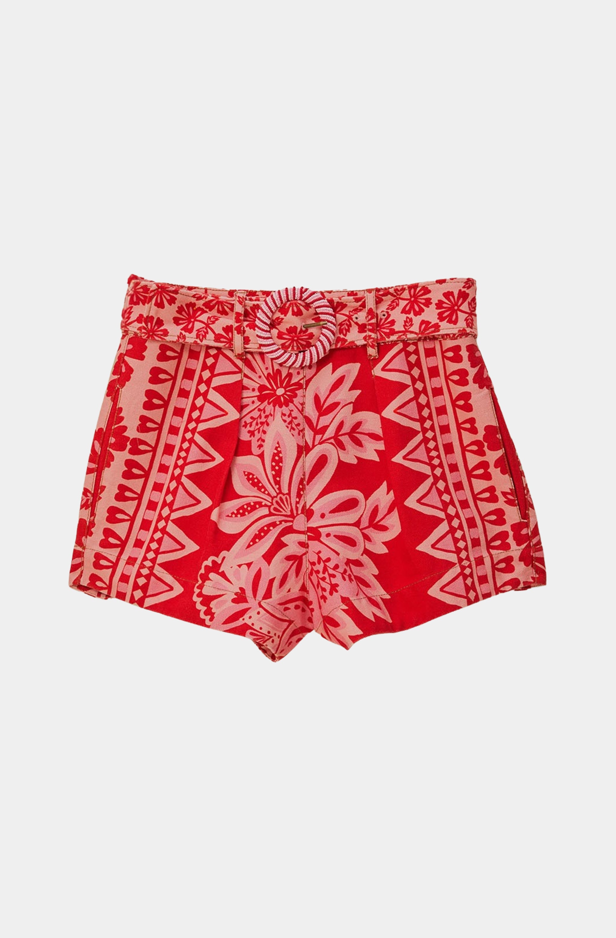 Flora Tapestry Red Shorts