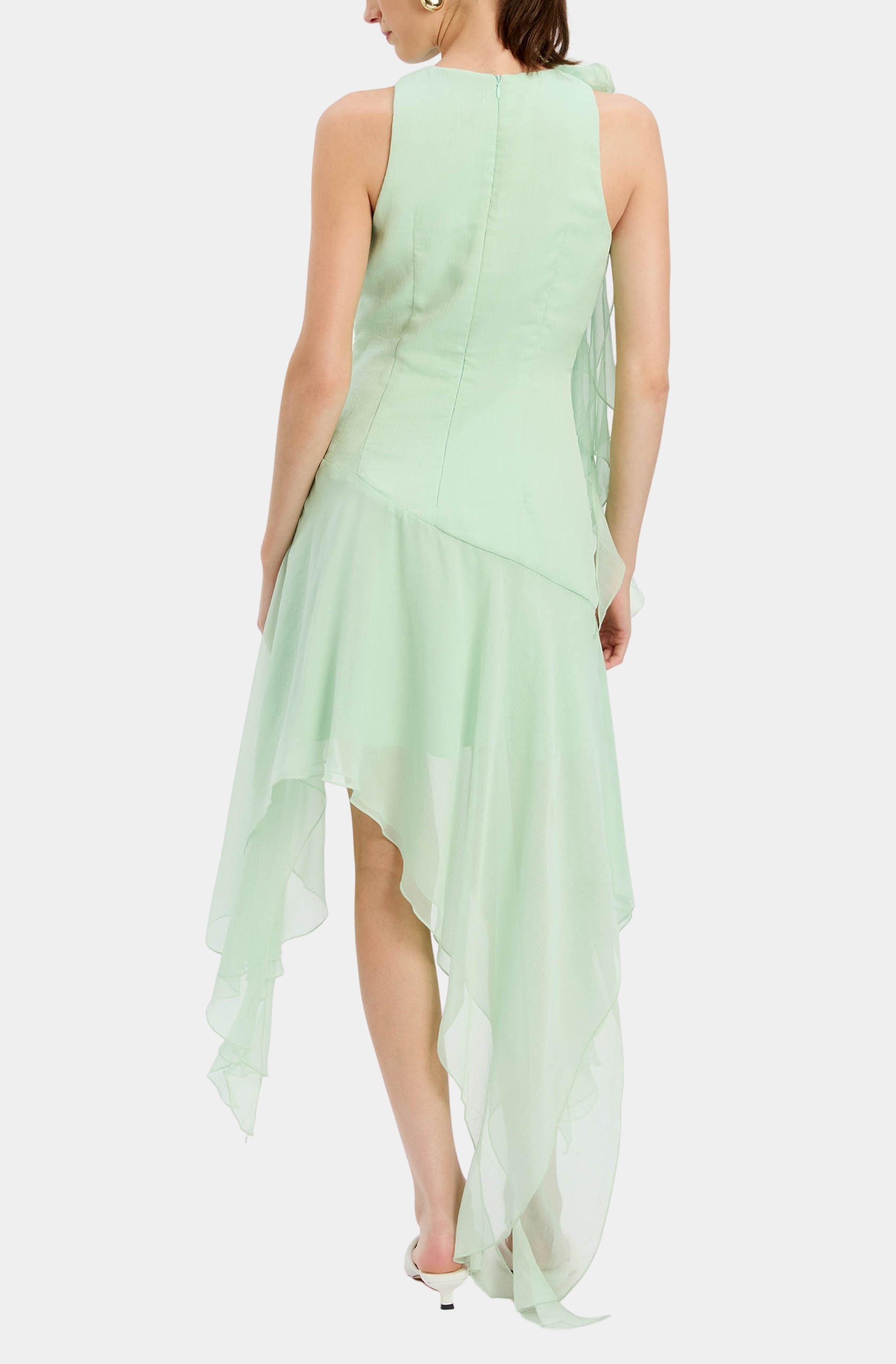 Bardot Ivana High Low Mini Dress in Mint - size 6 Bardot Ivana High Low Mini Dress in Mint - size 6