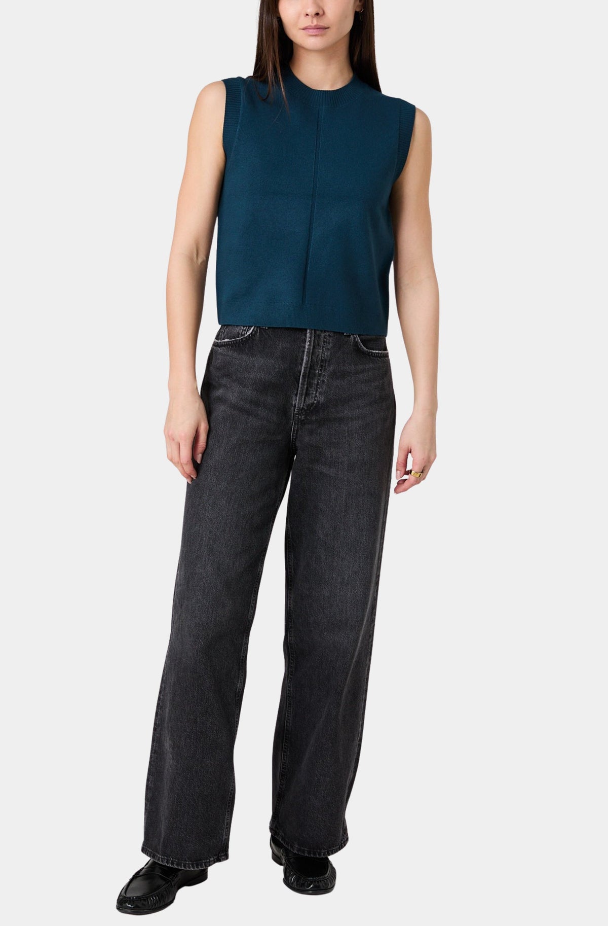 Babysoft Tick Crewneck Sleeveless Top