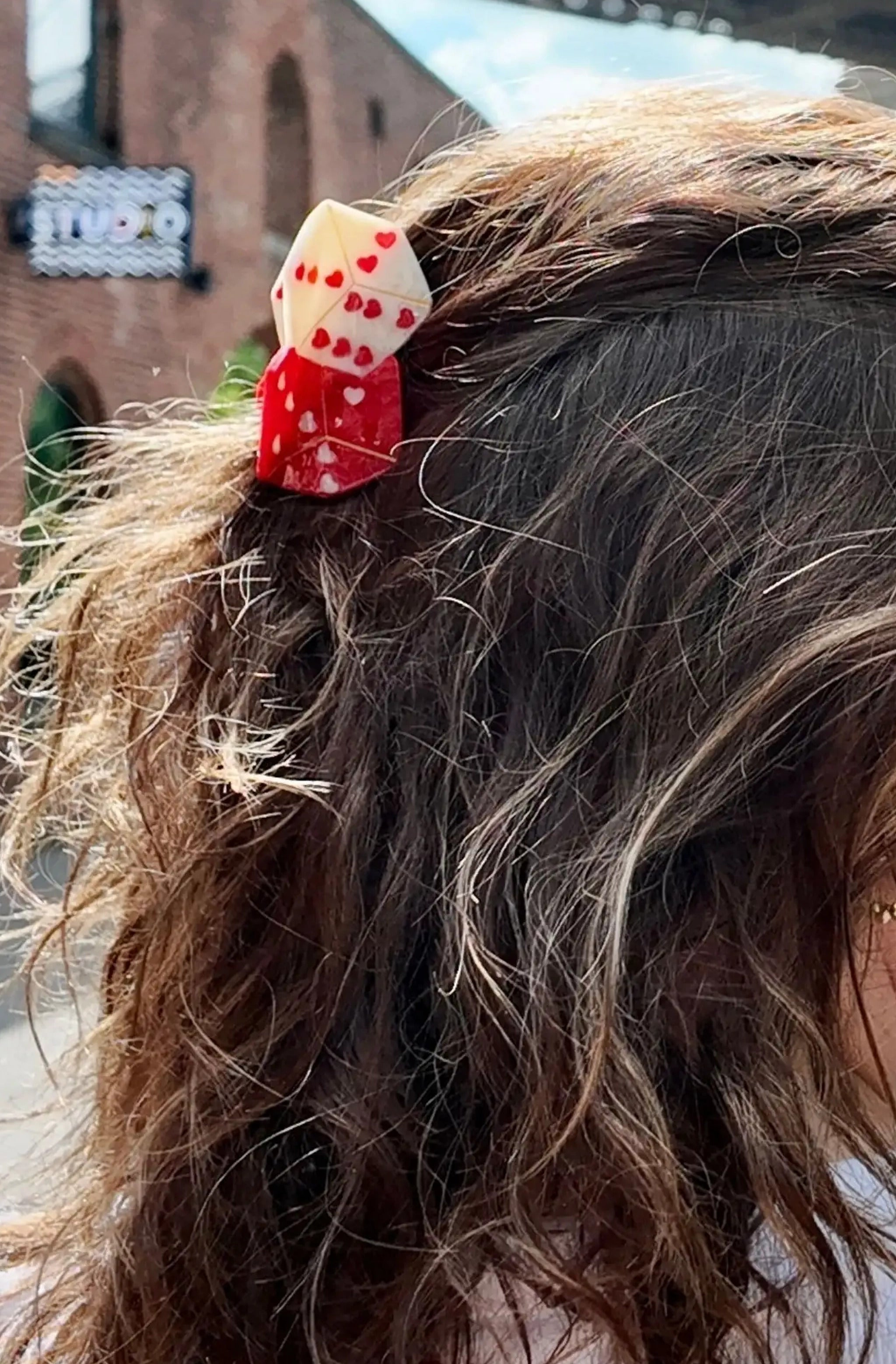Hand-Painted Lucky Dice Claw Hair Clip