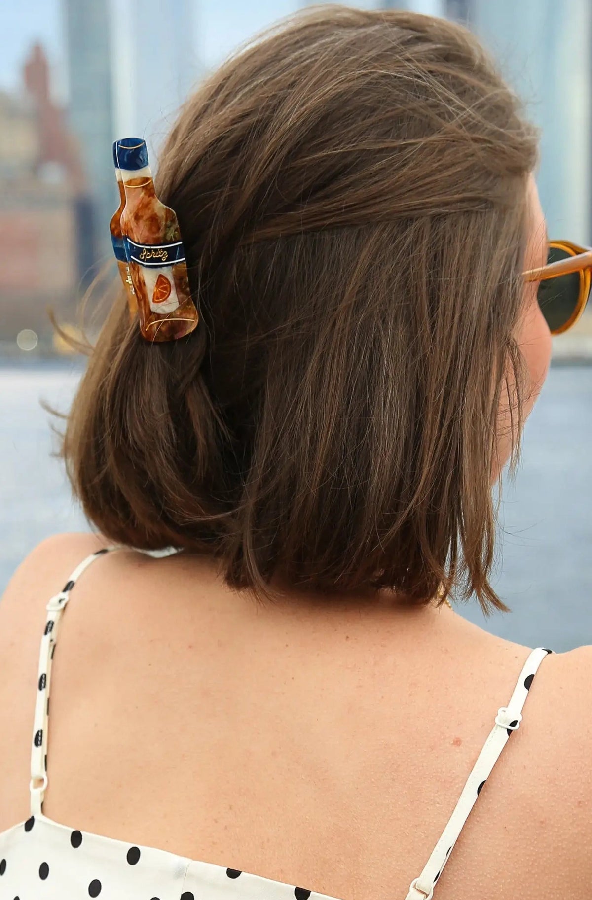 Hand-Painted Citrus Spritz Claw Hair Clip