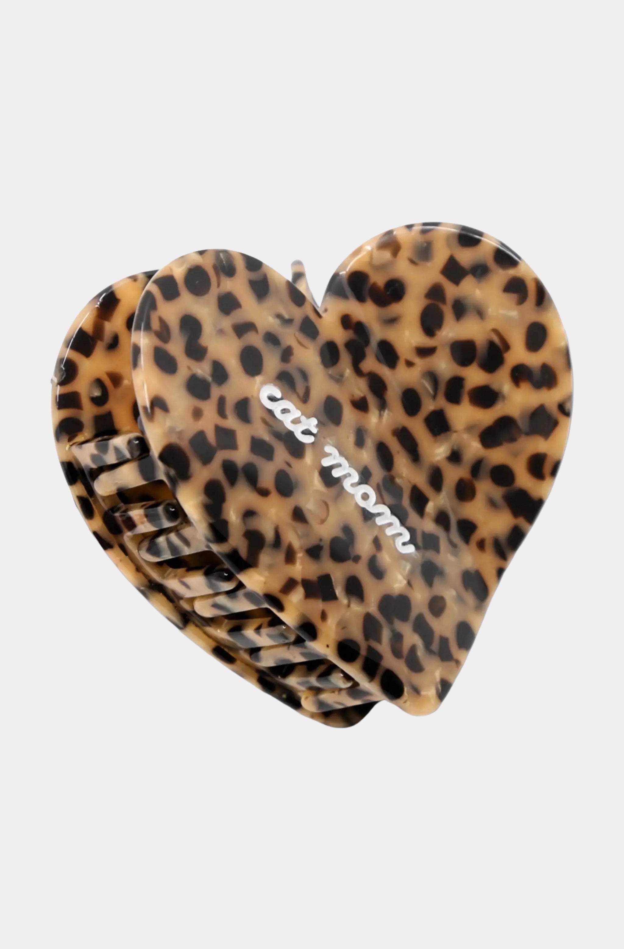 Hand-Painted Cat Mom Claw Hair Clip
