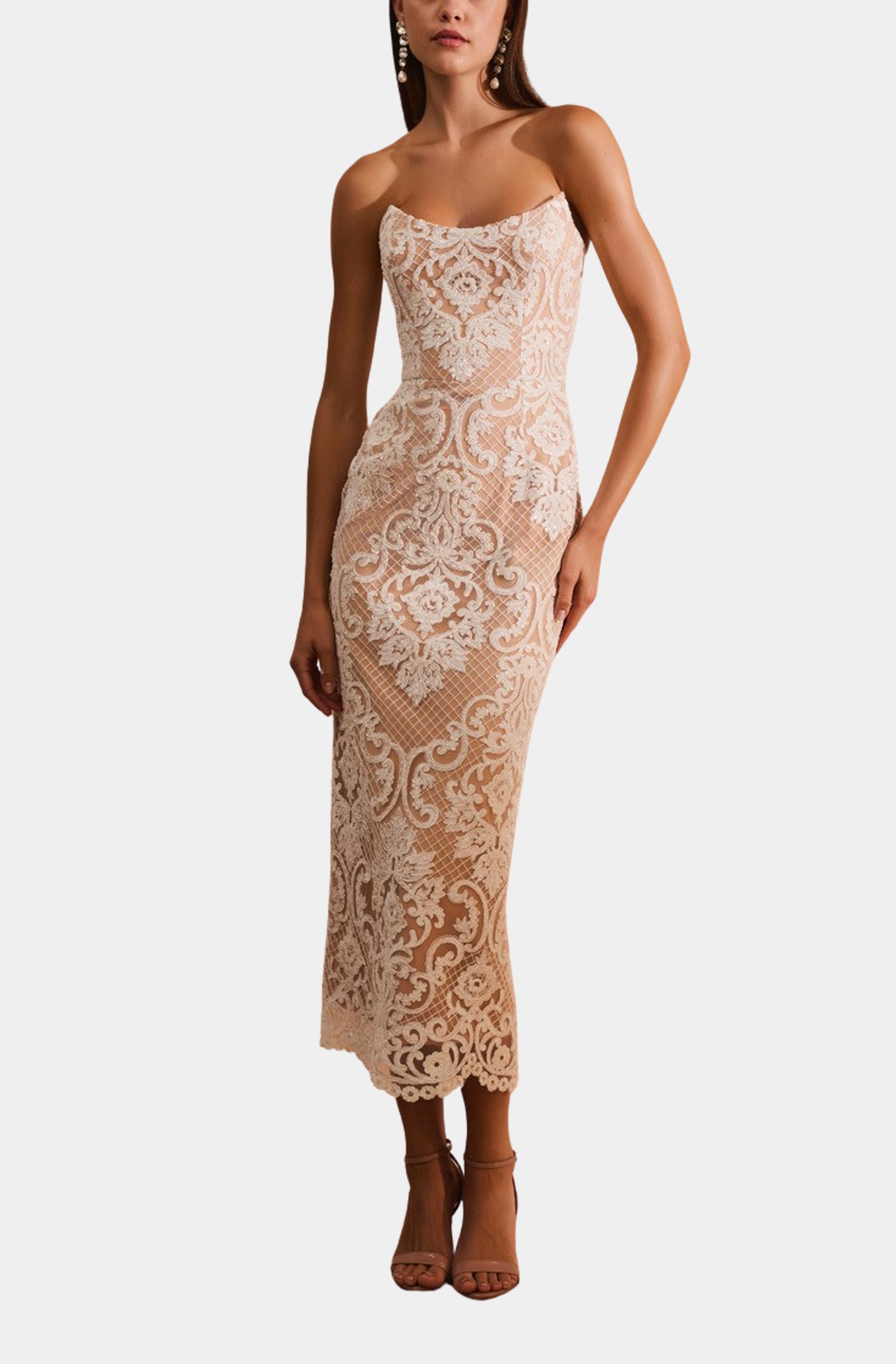 kendall lace dress Kendall Lace Side-Adjustable Mini Dress