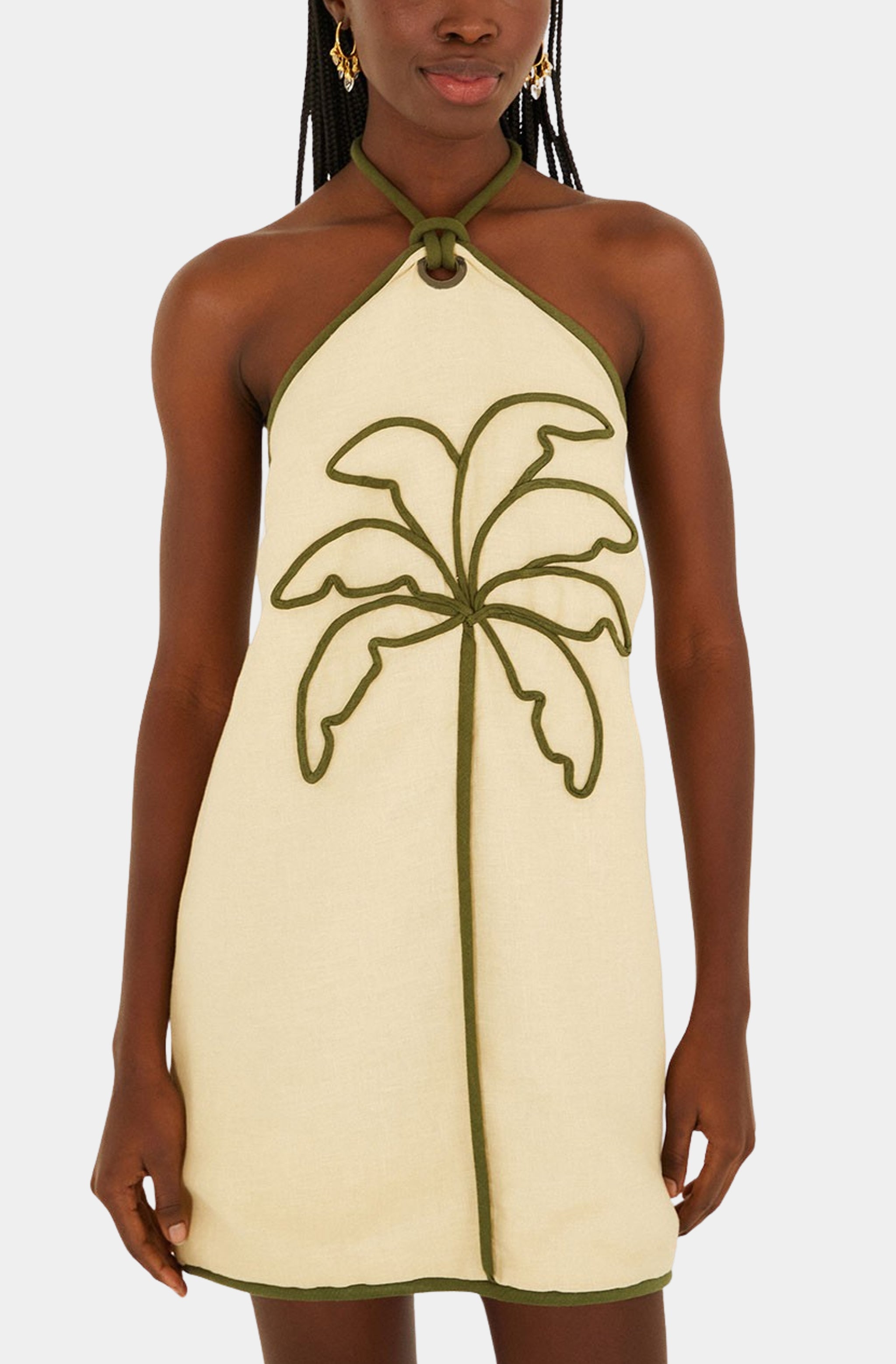 sand mini dress Sand Nature Square Neck Mini Dress