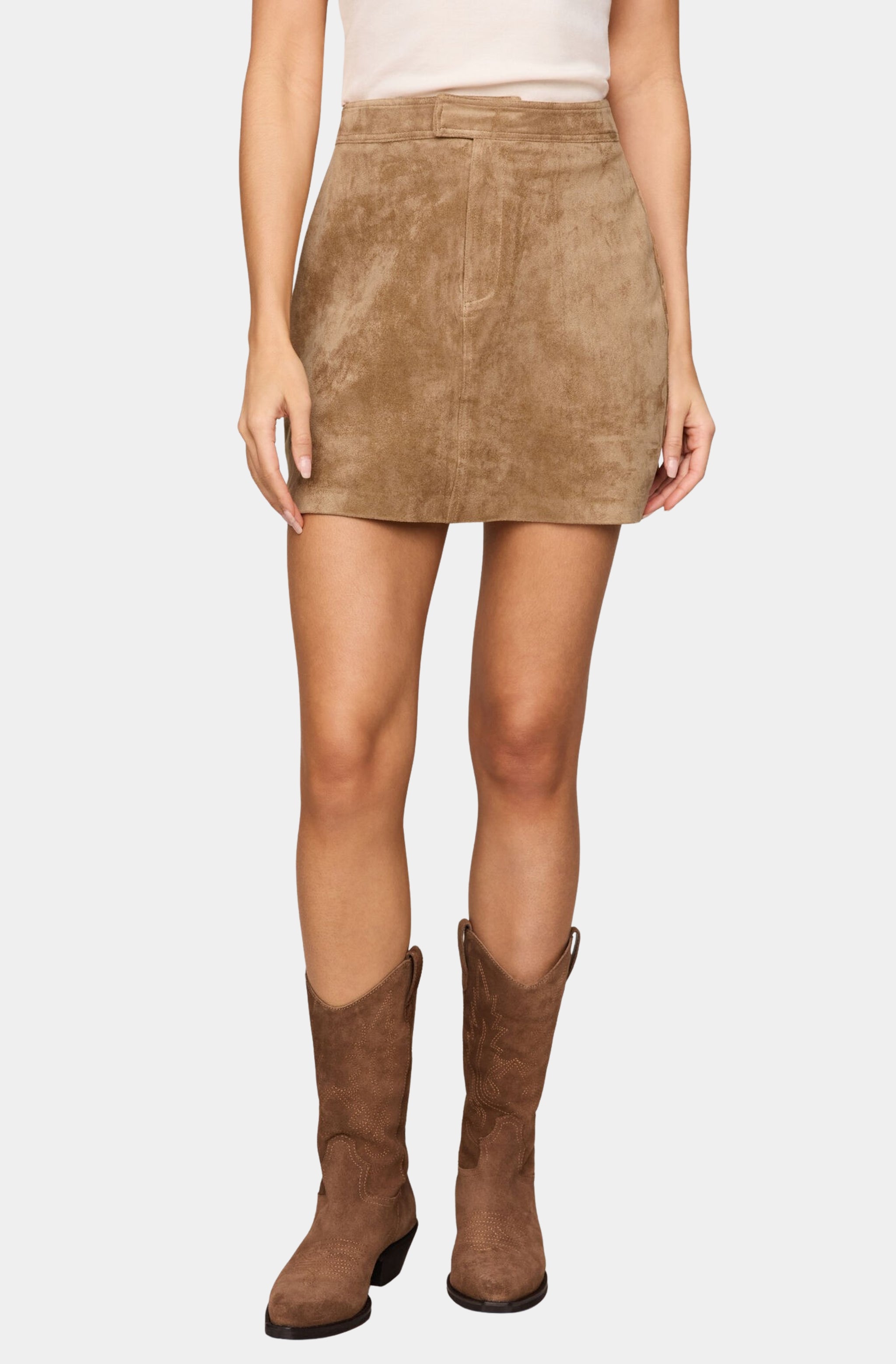 Perri Suede Mini Skirt – Hemline Austin