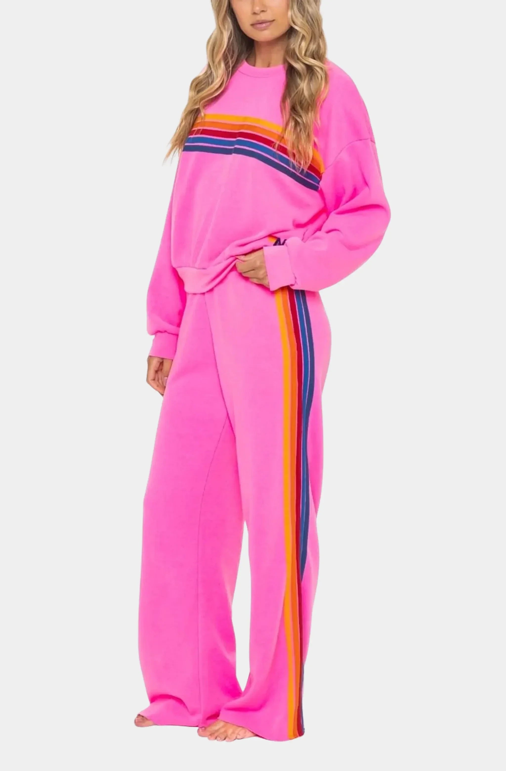 5 Stripe Crew Sweatshirt Relaxed