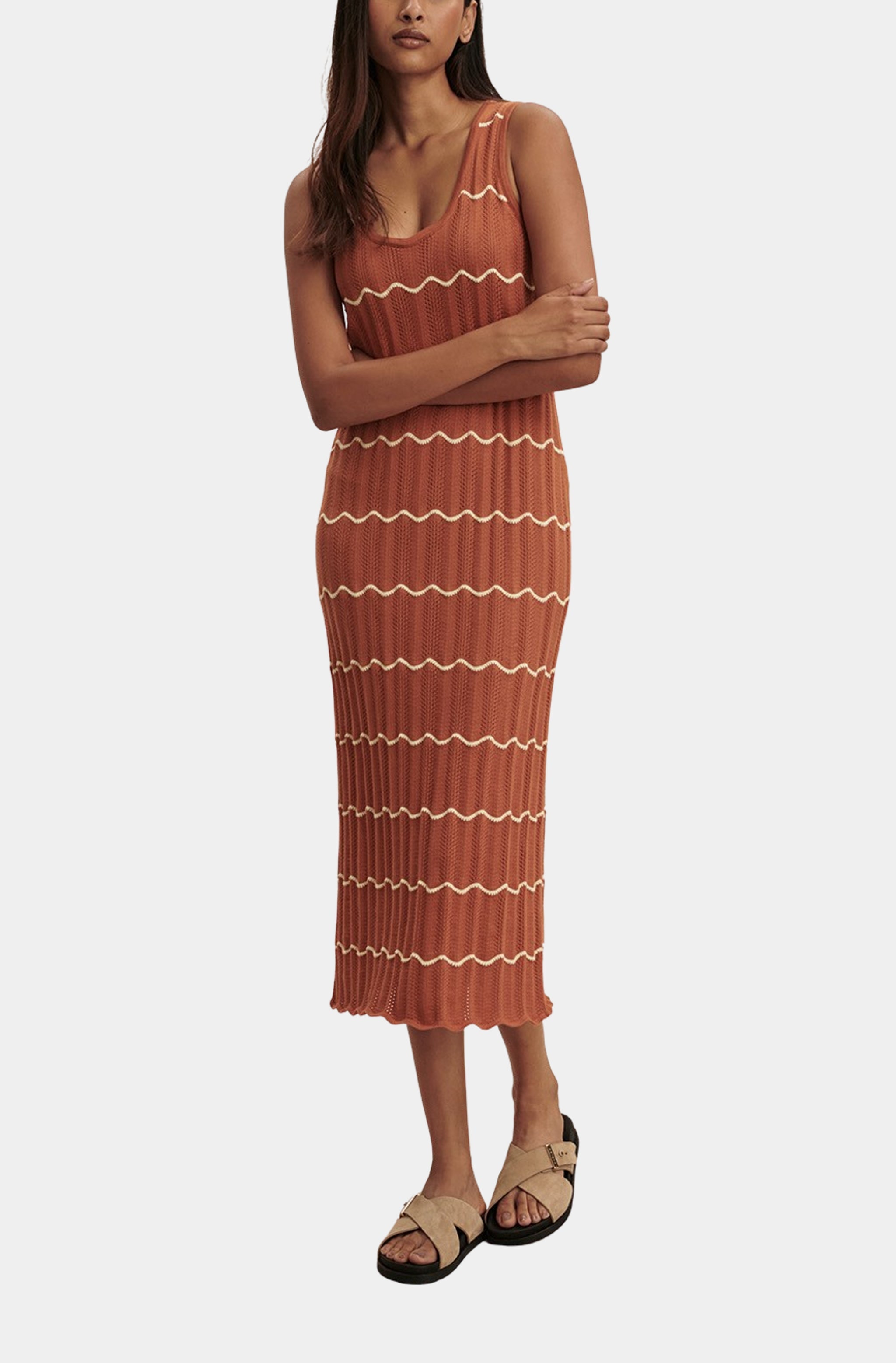 Yuna Scallop Knit Dress