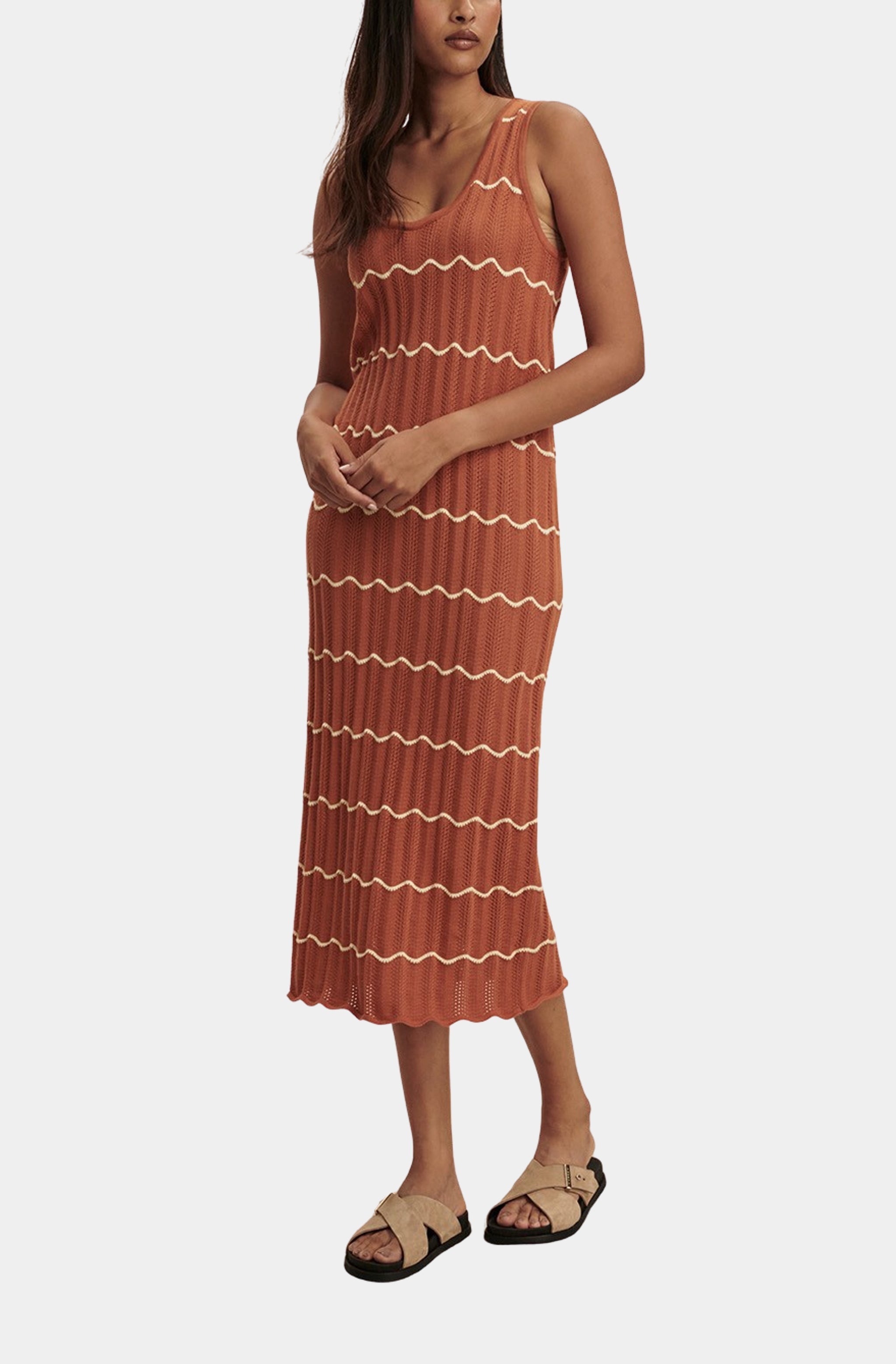 Yuna Scallop Knit Dress