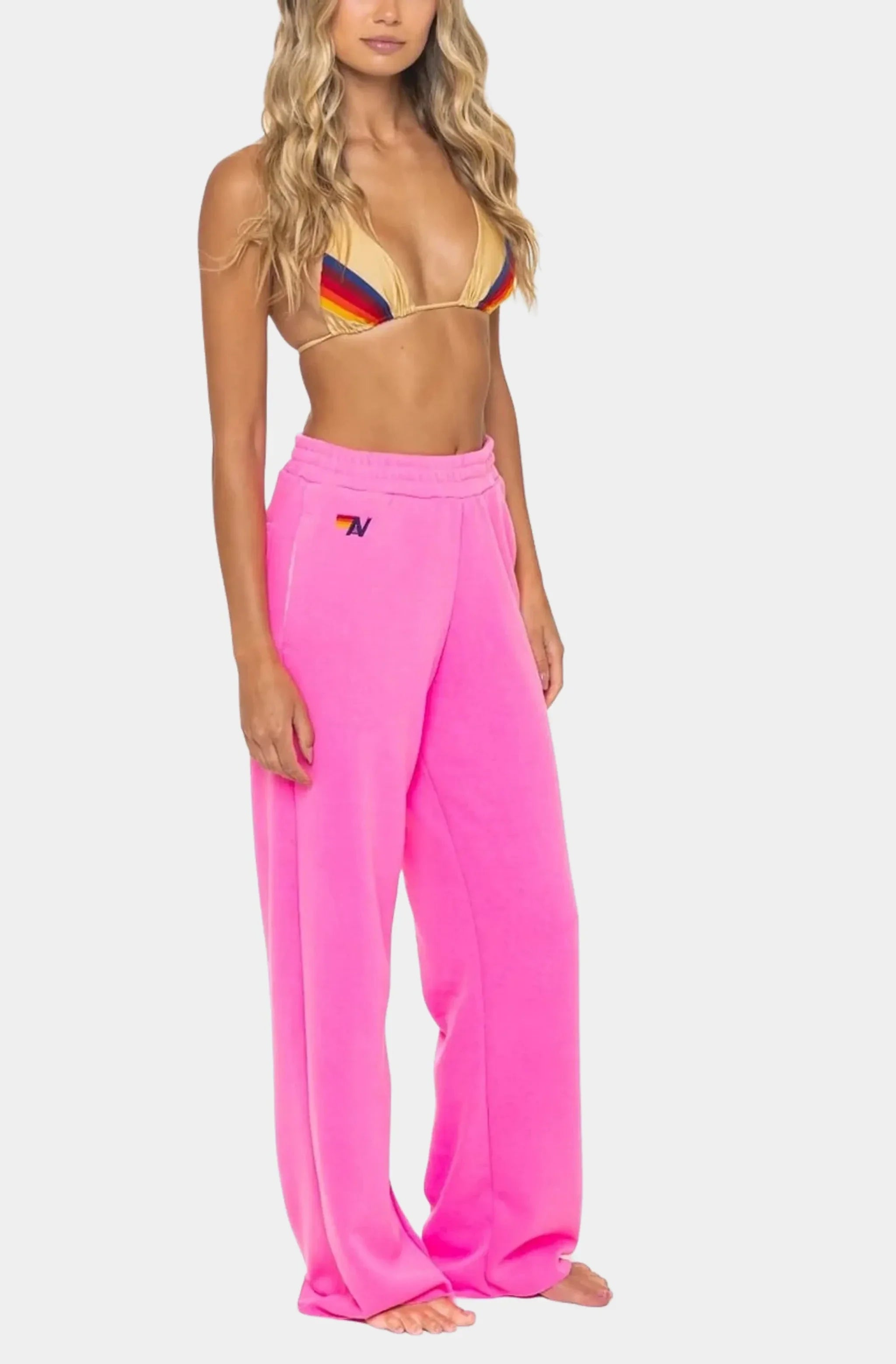 5 Stripe Wide Leg Sweatpant