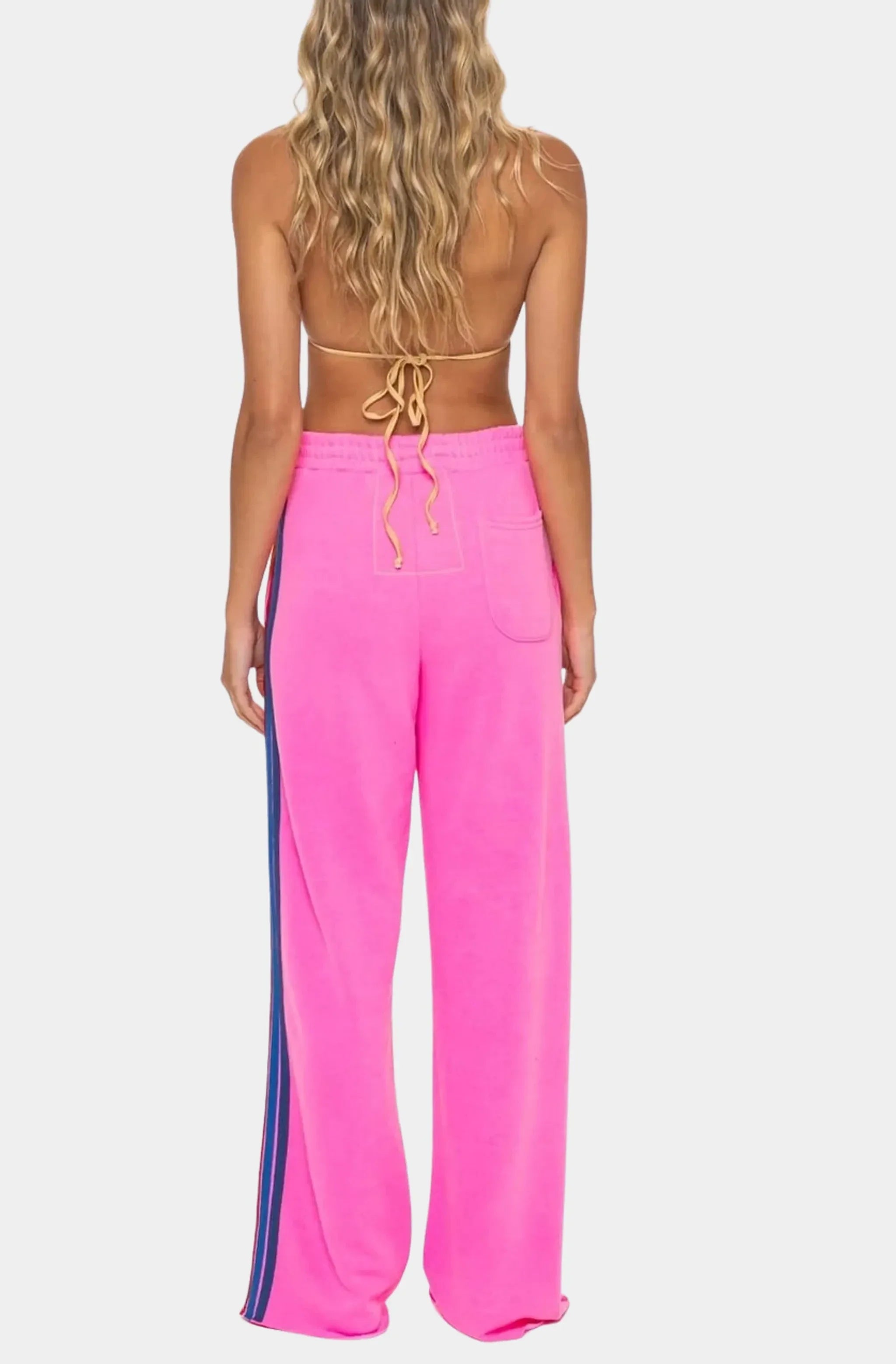 5 Stripe Wide Leg Sweatpant