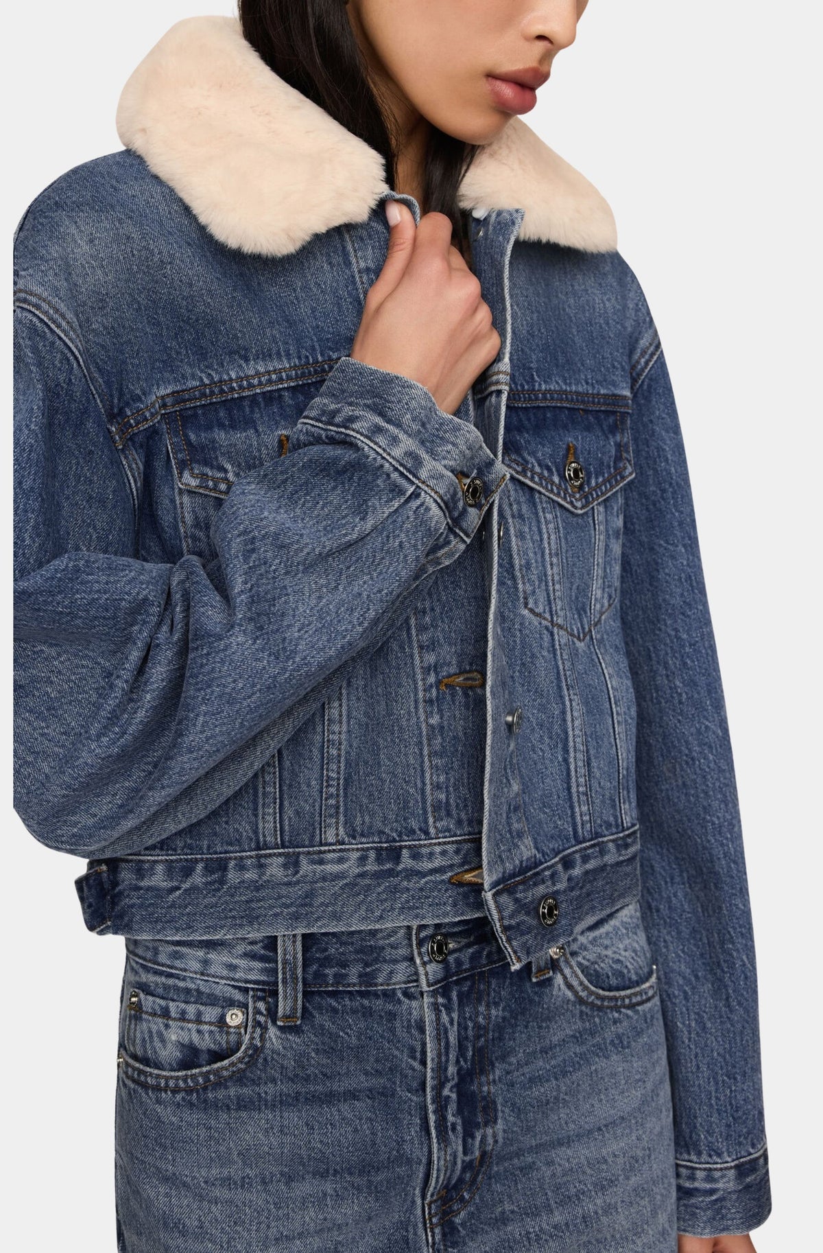 The Daily Denim Fur Jacket