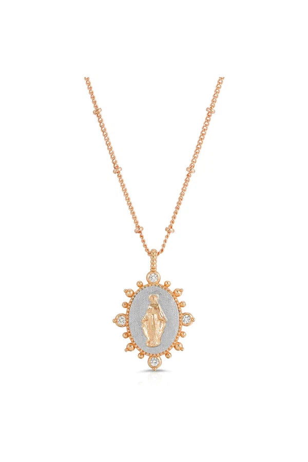 Lady Lourdes Pendant in Silver/Gold