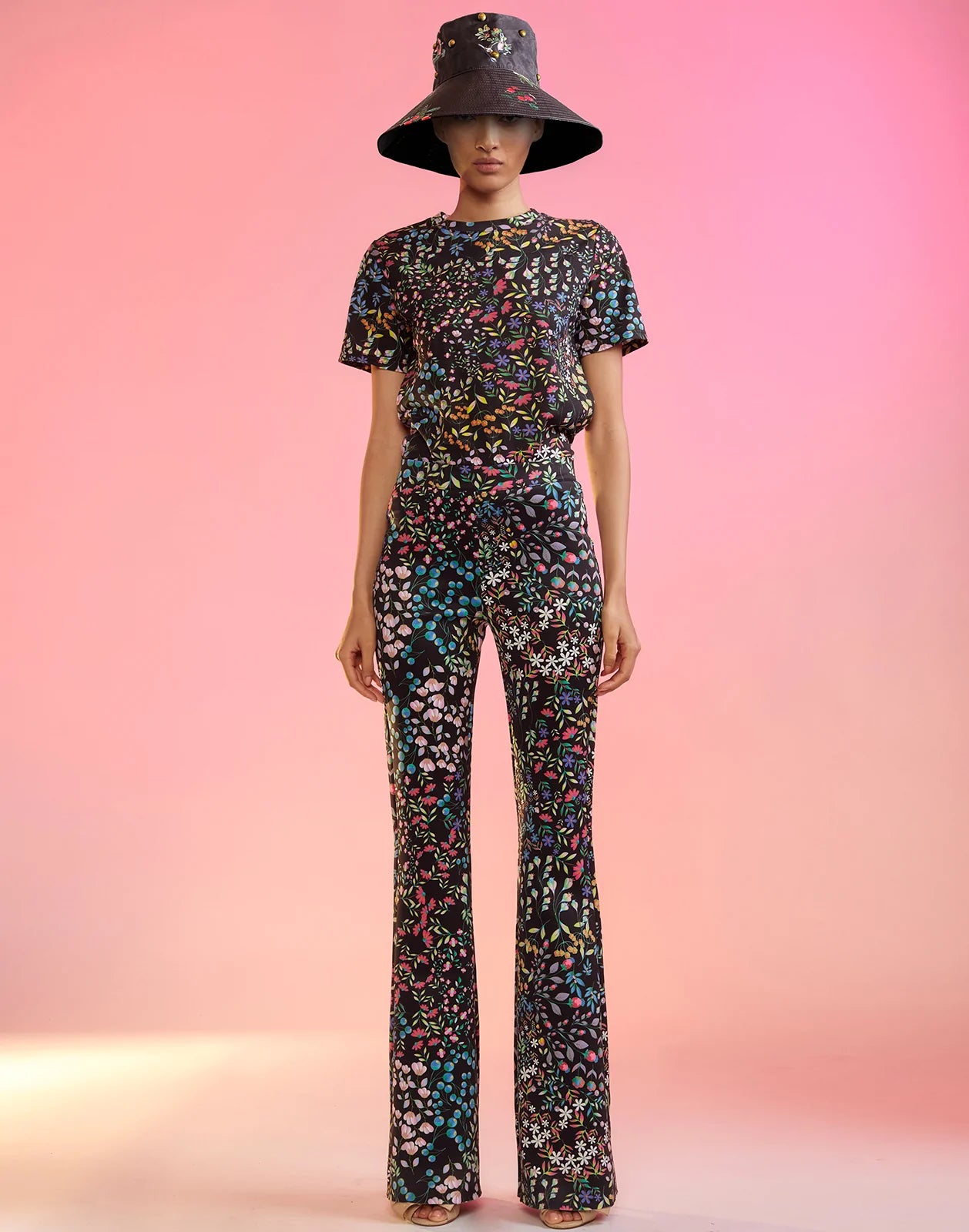 Bonded Fit and Flare Pants