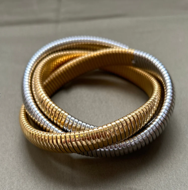 Infinity Multi Layered Bracelet Two Tone